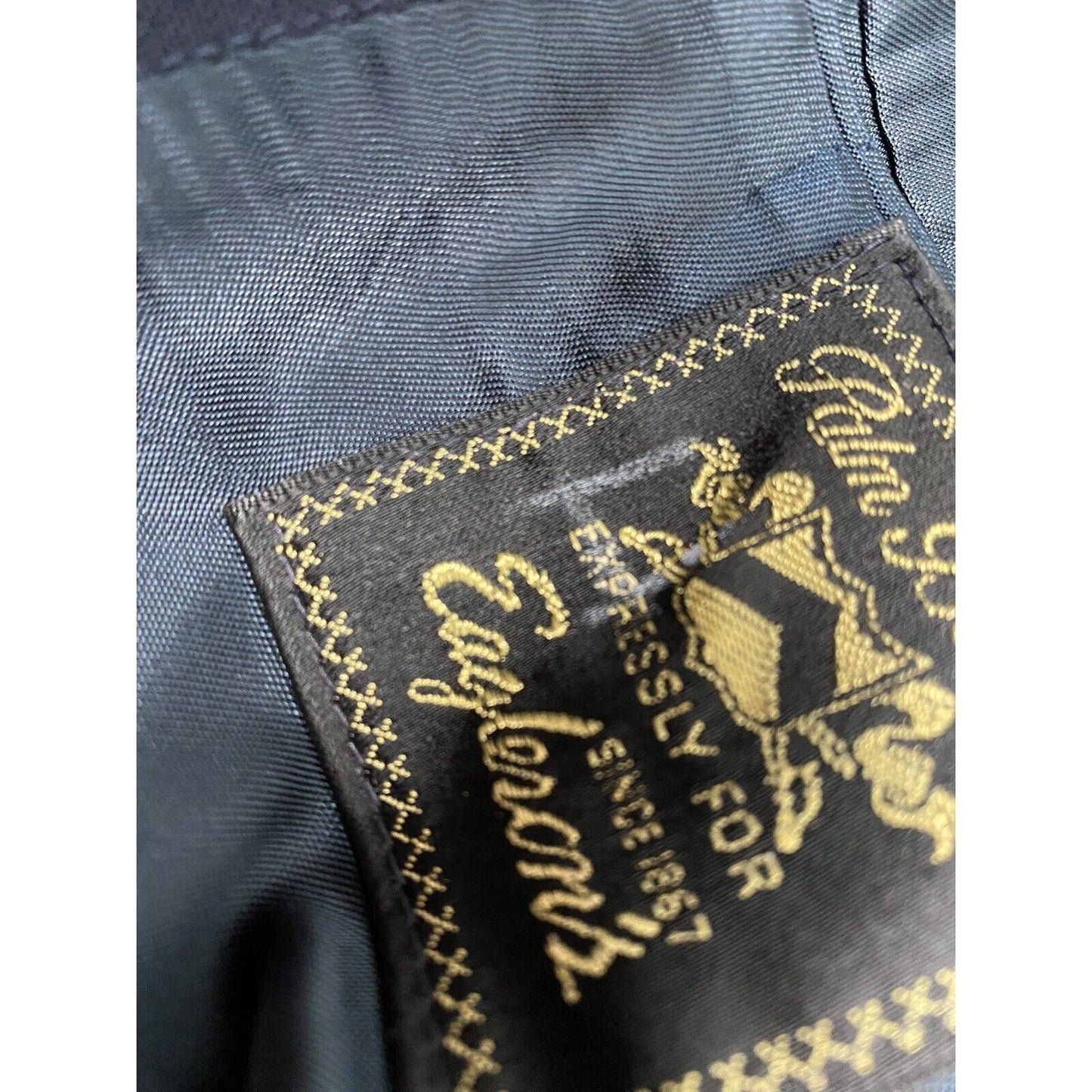VTG Palm Beach Made in USA Dark Blue 2 Button Jacket Blazer Sport Coat 44L