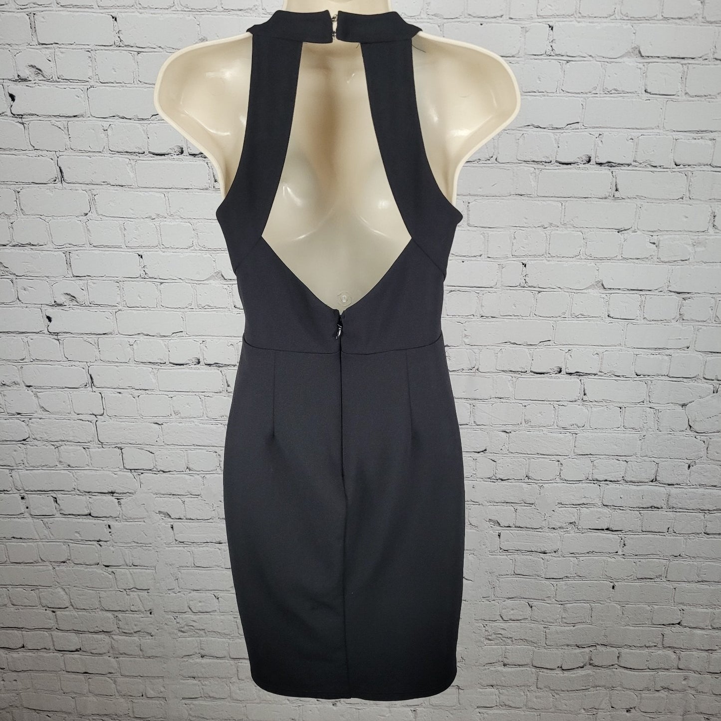 Lulus Black Sleeveless Empire Waist Lined Stretch Sheath Dress Size Small S