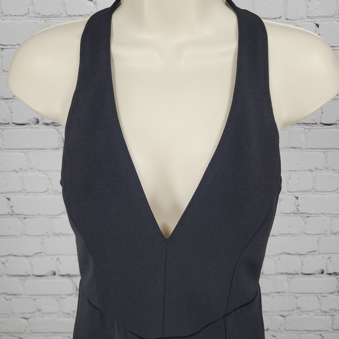 Lulus Black Sleeveless Empire Waist Lined Stretch Sheath Dress Size Small S