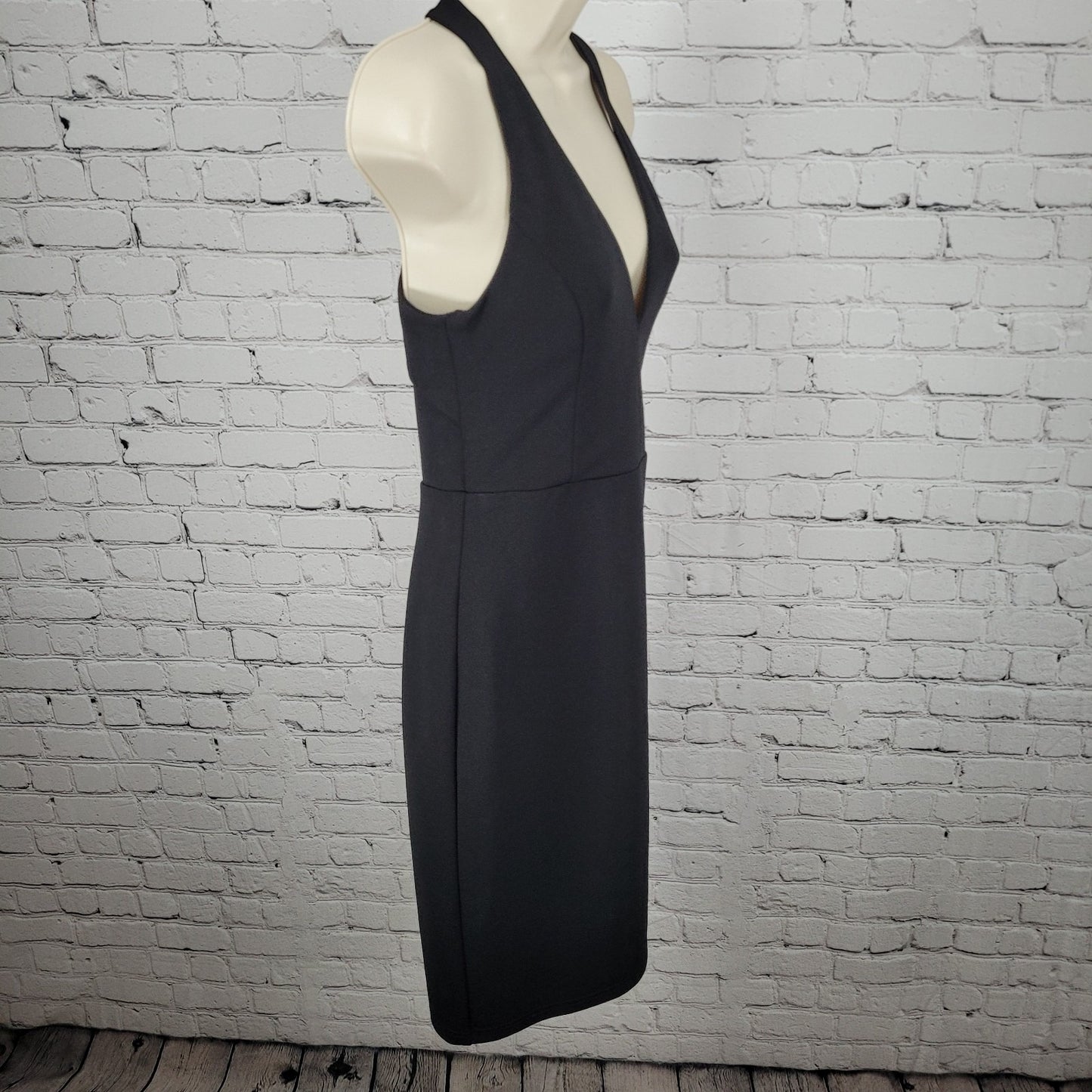 Lulus Black Sleeveless Empire Waist Lined Stretch Sheath Dress Size Small S