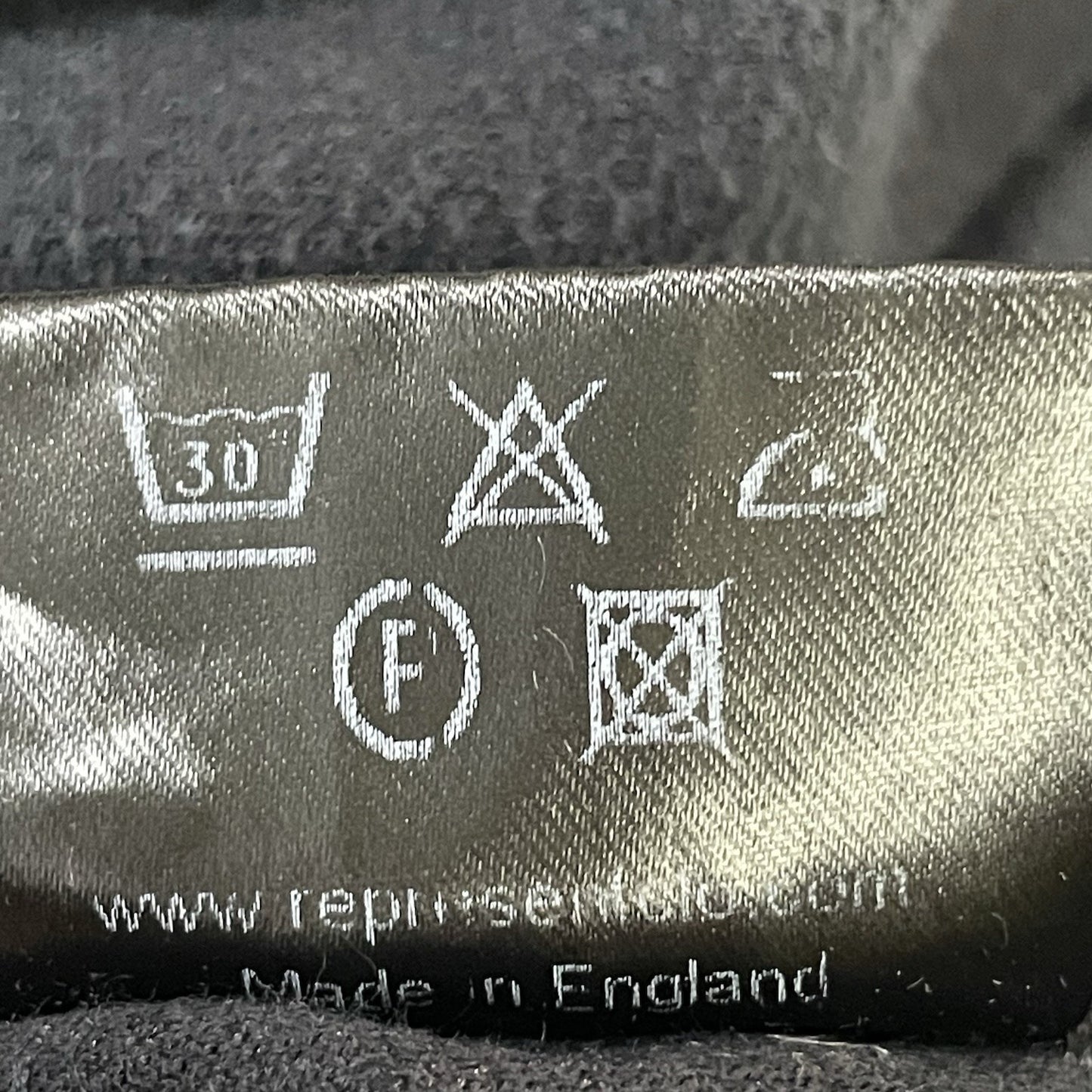Represent Black Velvet Velour Streetwear Hoodie Pockets British Made Size XL
