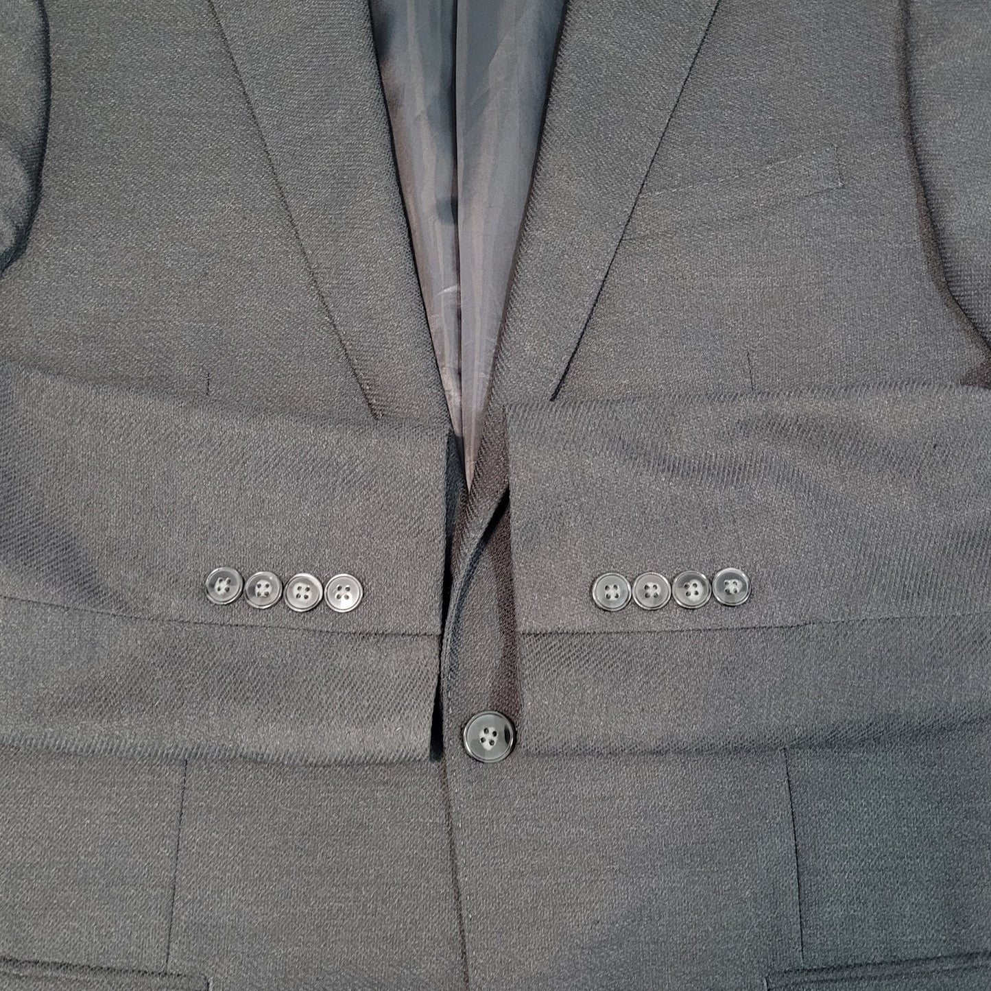 Calvin Klein Grey 2 Botton Double Vented Notch Blazer Sport Coat Size 40L