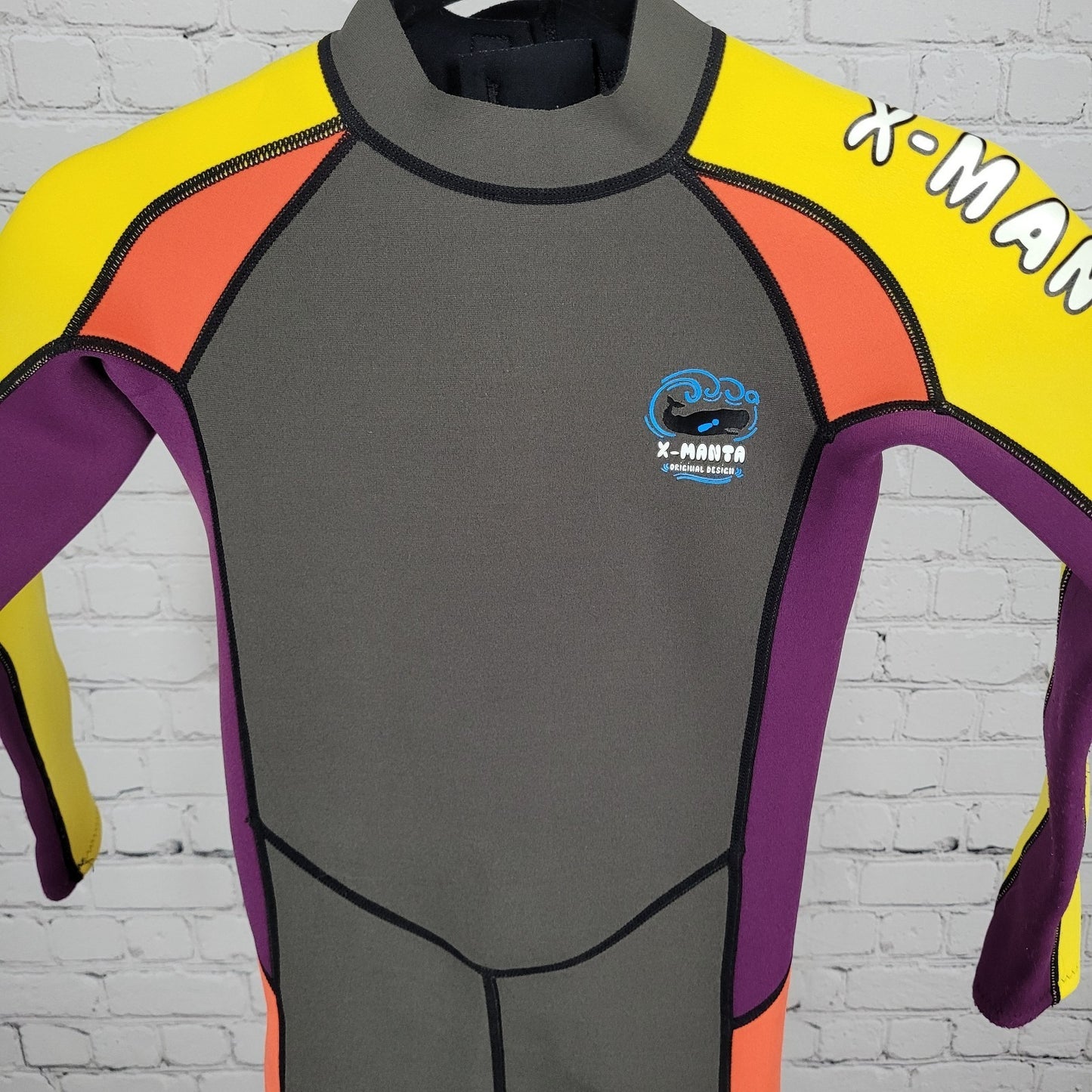 Dive & Sail Multicolor Colorblock Zipped Long Sleeve Wetsuit Kids Size XXL