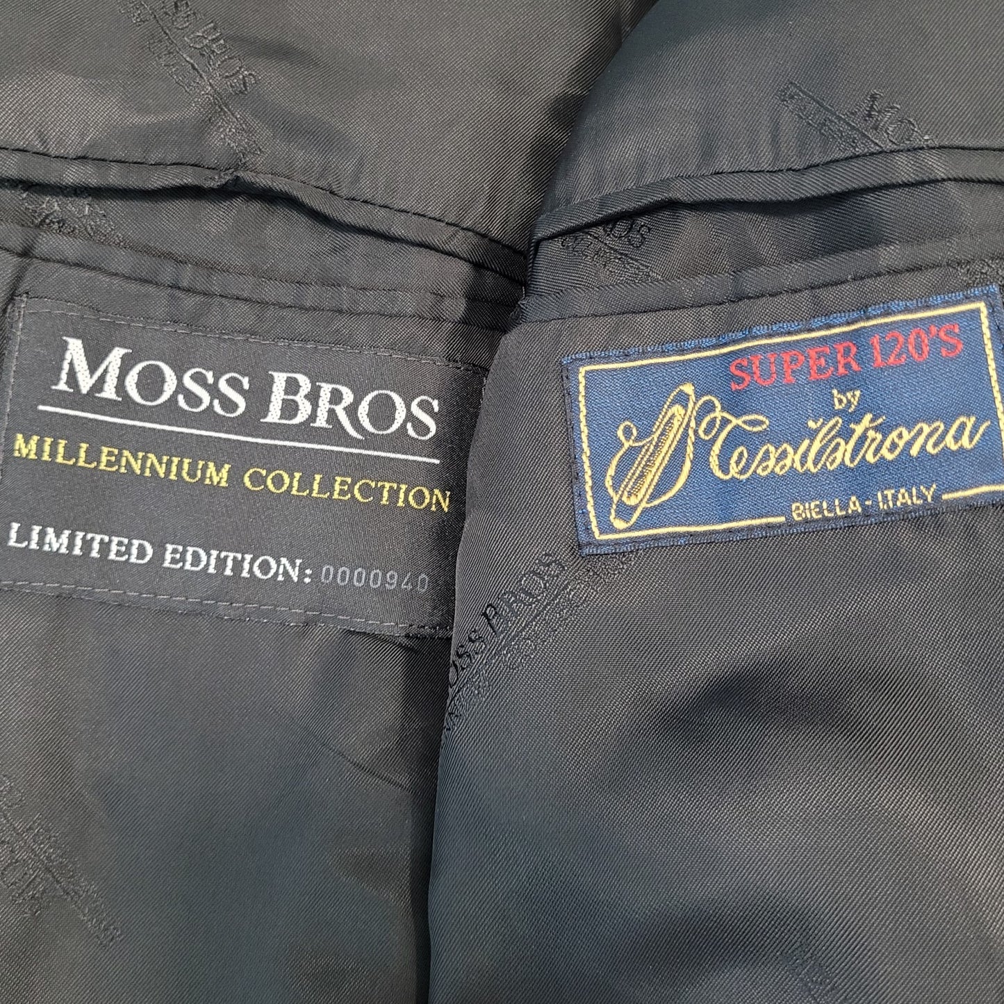 Moss Bros Italian Wool Super 120's Limited Edition Double Breasted Tuxedo 42L