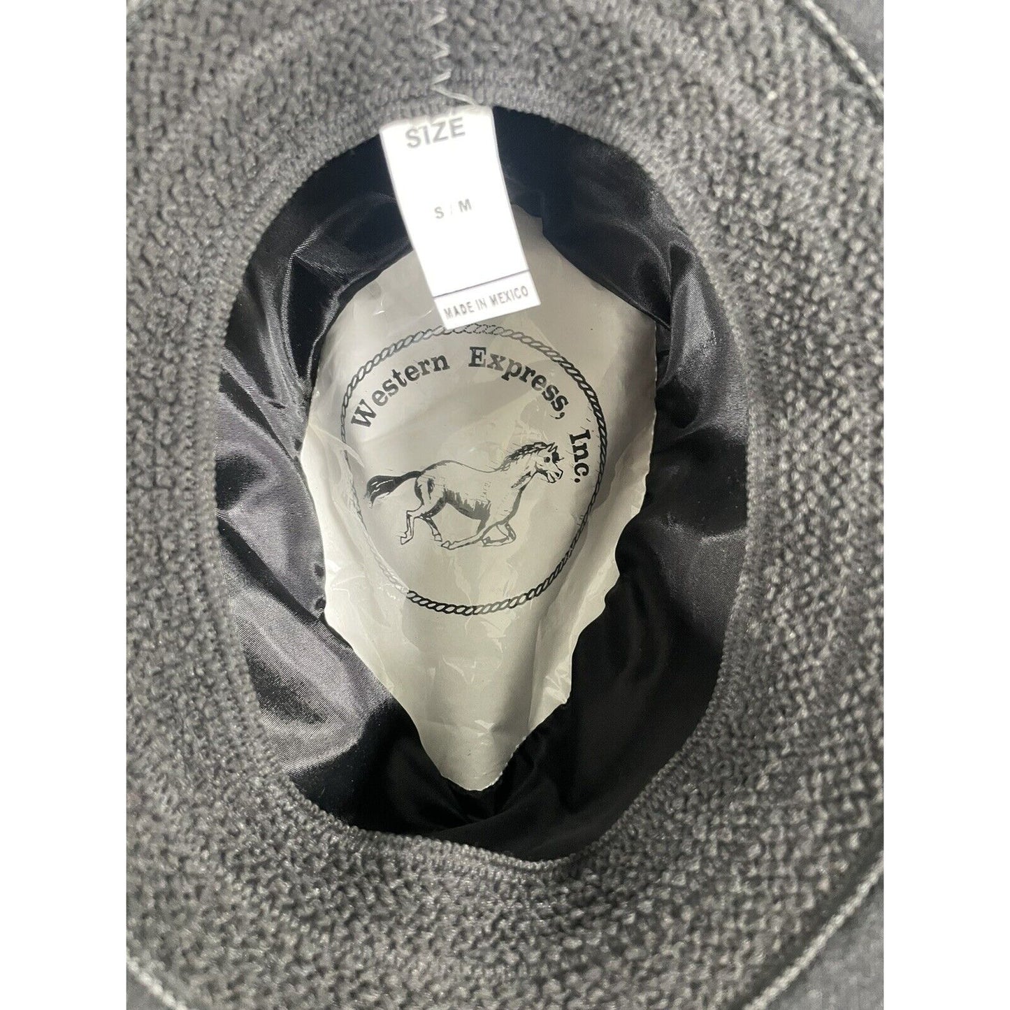 Western Express Inc Black Felt Banded Cowboy Hat Size S/M