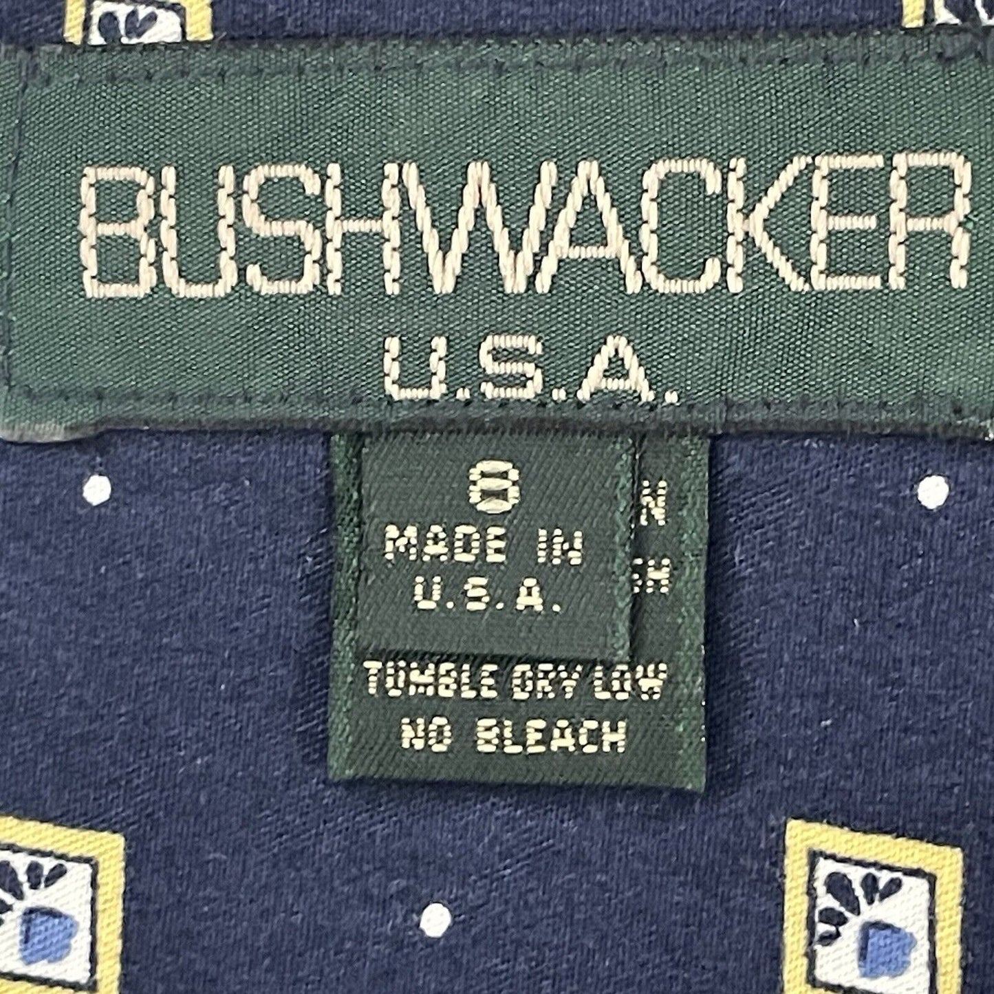 VTG Bushwacker Blue 100% Cotton Lightweight Shift Zipped Dress USA Made Size 8