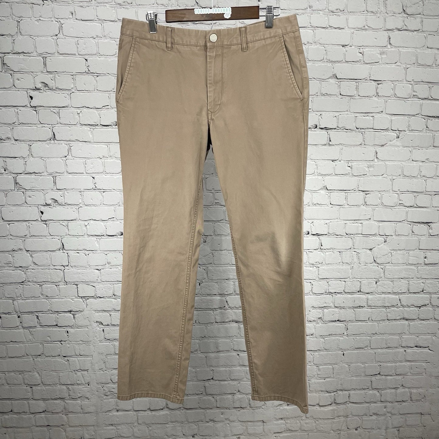 Bonobos Muted Brown 100% Cotton Straight Leg Chino Pants Size 34 (34x31)