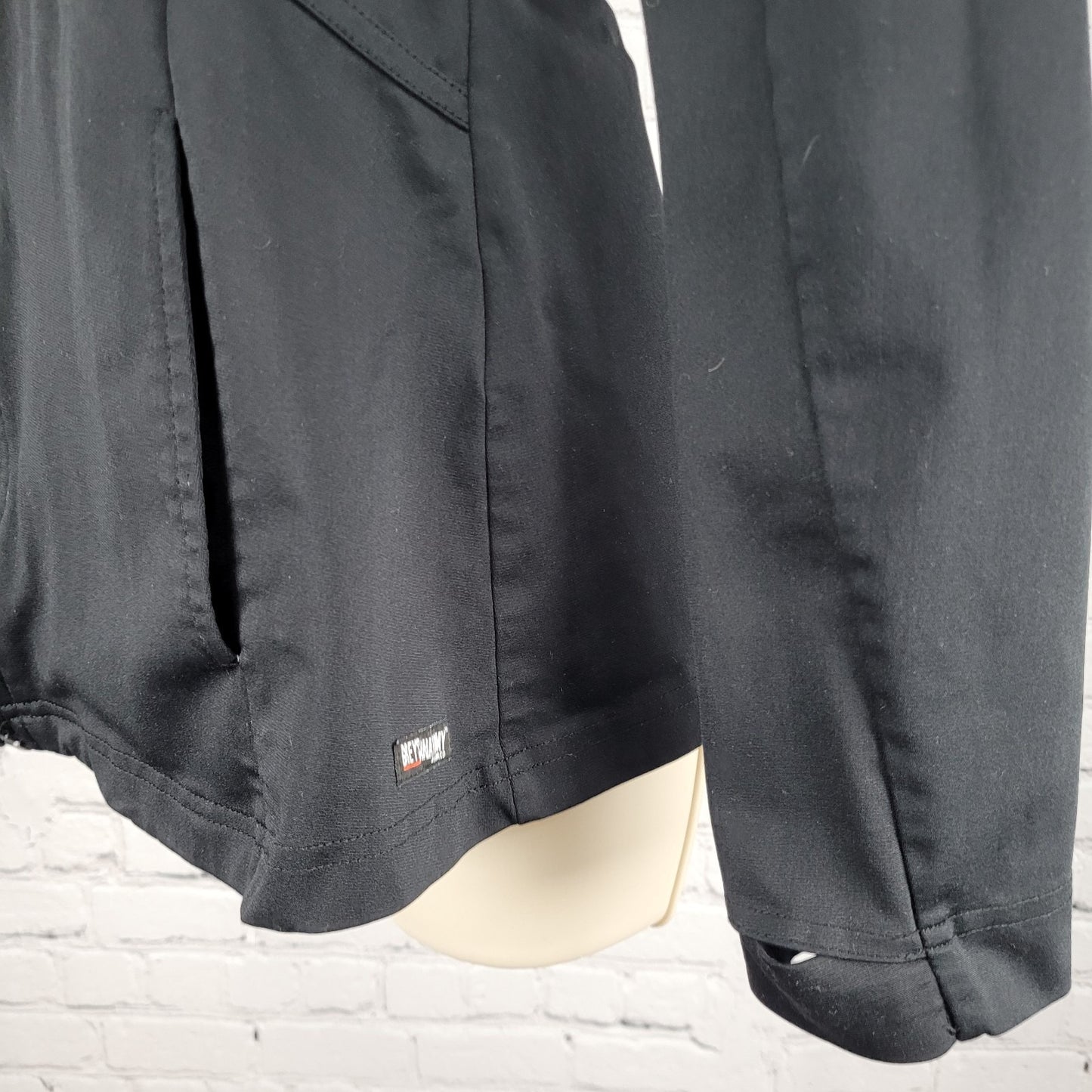 Grey's Anatomy Barco Black Full Zip Thumb Holes Unlined Stretch Jacket Size XS