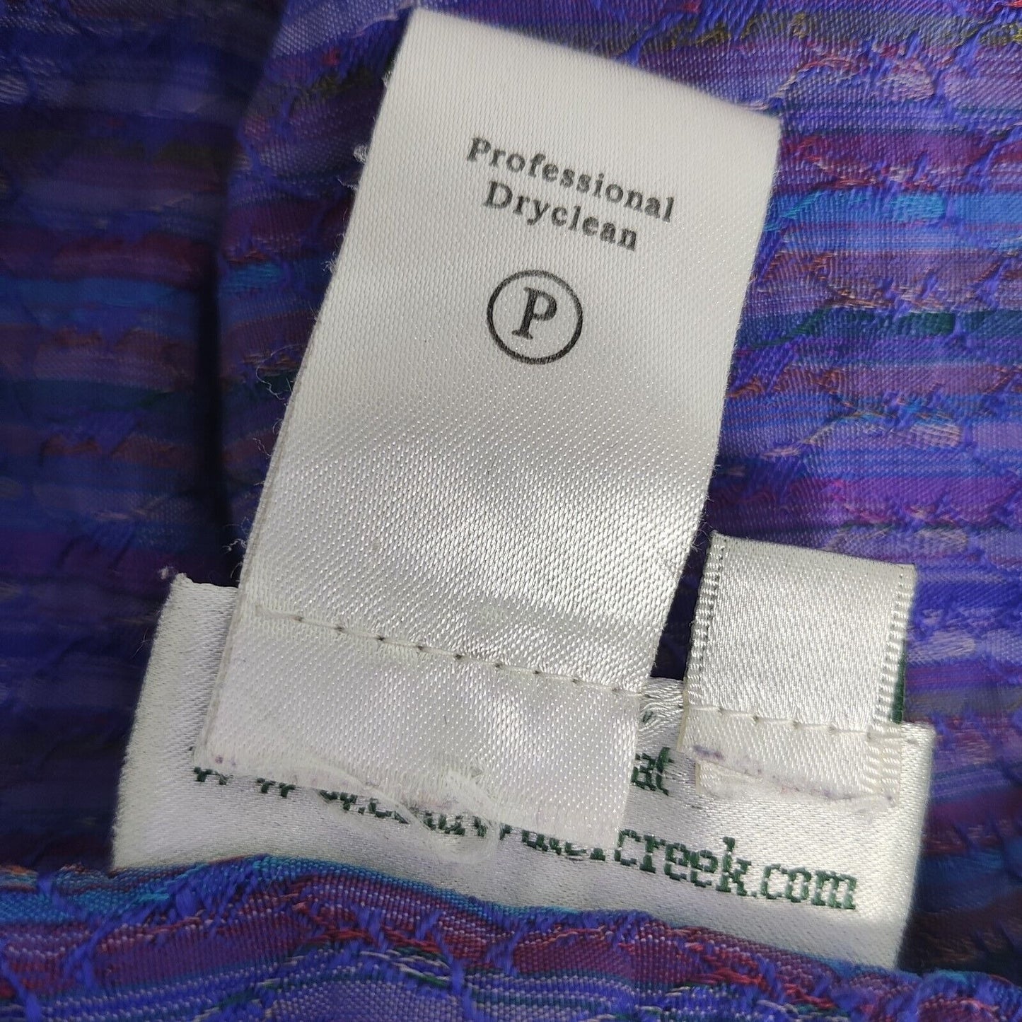 Coldwater Creek 100% Silk Colorful Stripes Long Sleeve Button Up Size Medium