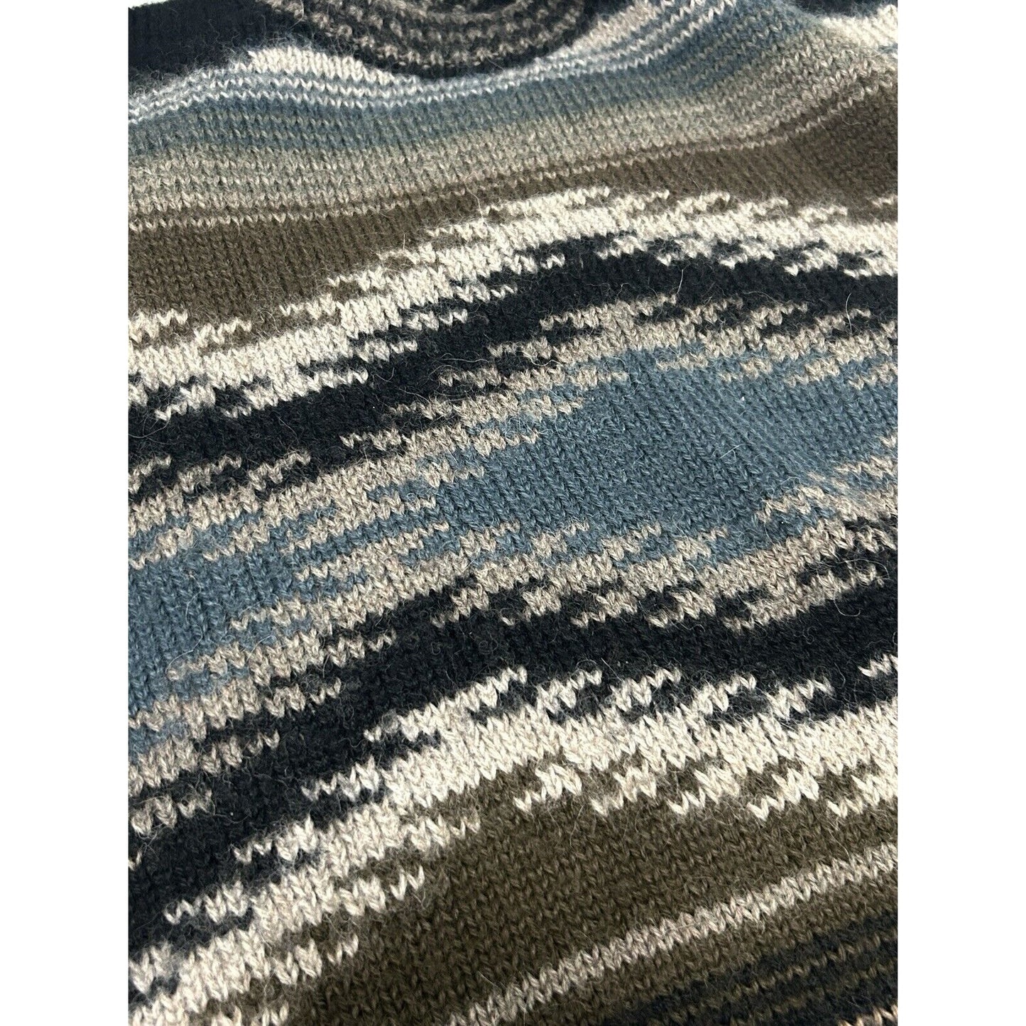 Peruvian Connection Multicolor 100% Alpaca Crewneck Long Sleeve Sweater Size XL