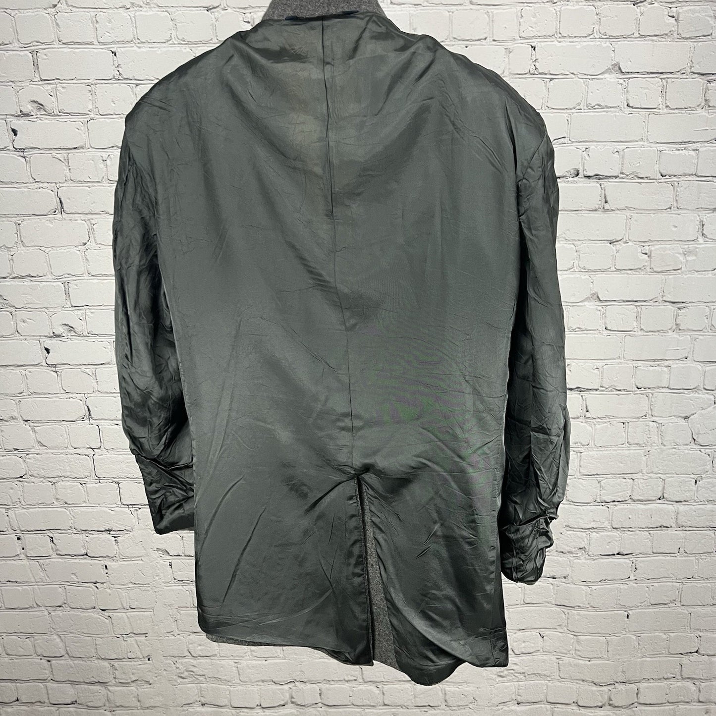 VTG Lands’ End Gray Lambswool Camel Hair 2 Button Blazer Sport Coat 42L