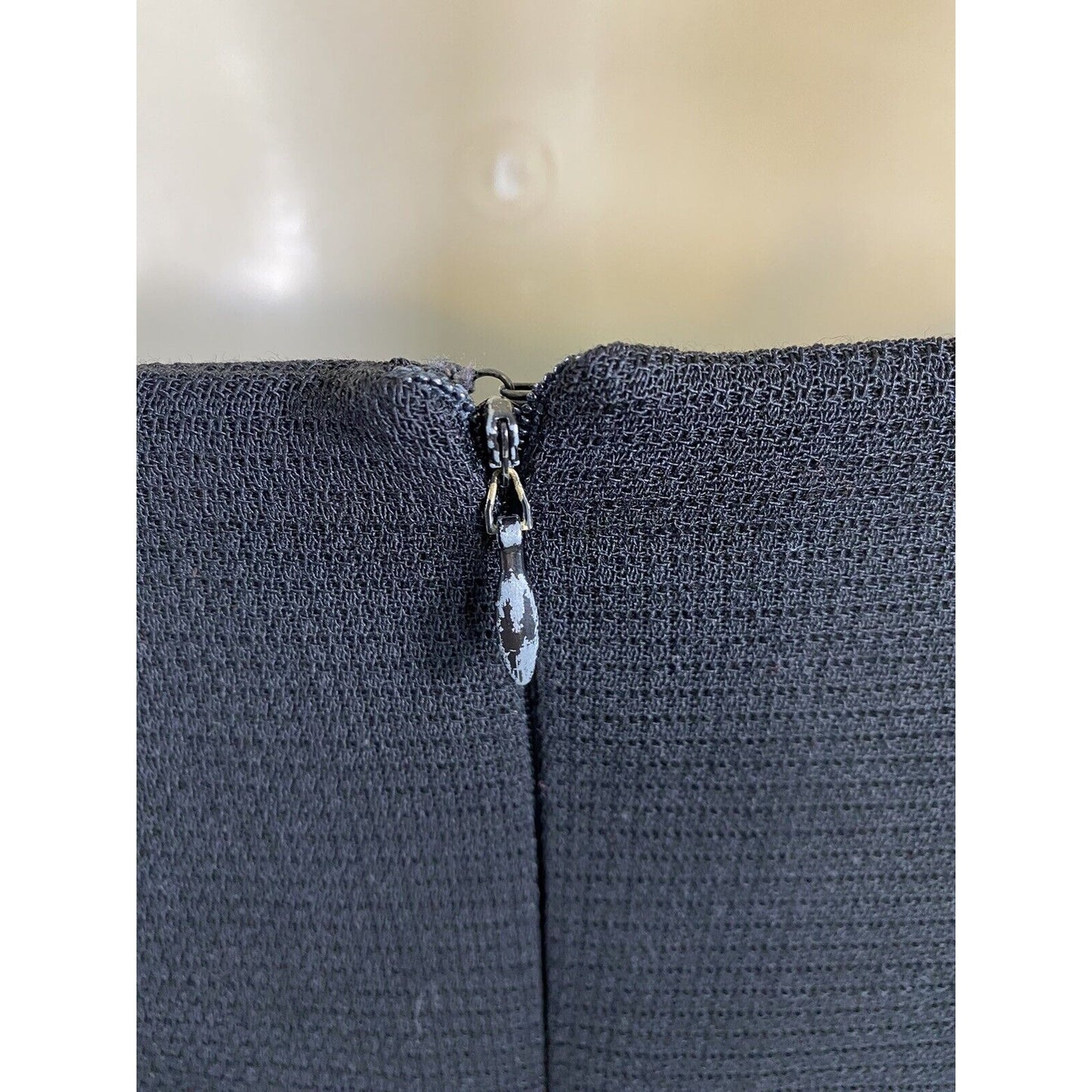 VTG Ann Taylor Black Wool Back Zip Pleated Pencil Skirt 10P