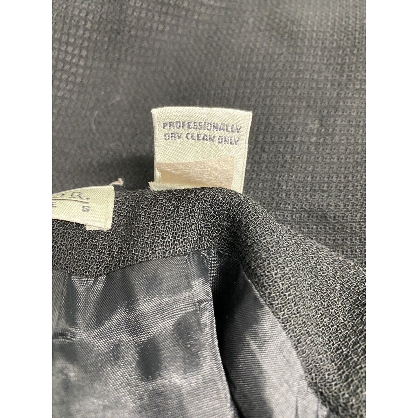 VTG Ann Taylor Black Wool Back Zip Pleated Pencil Skirt 10P