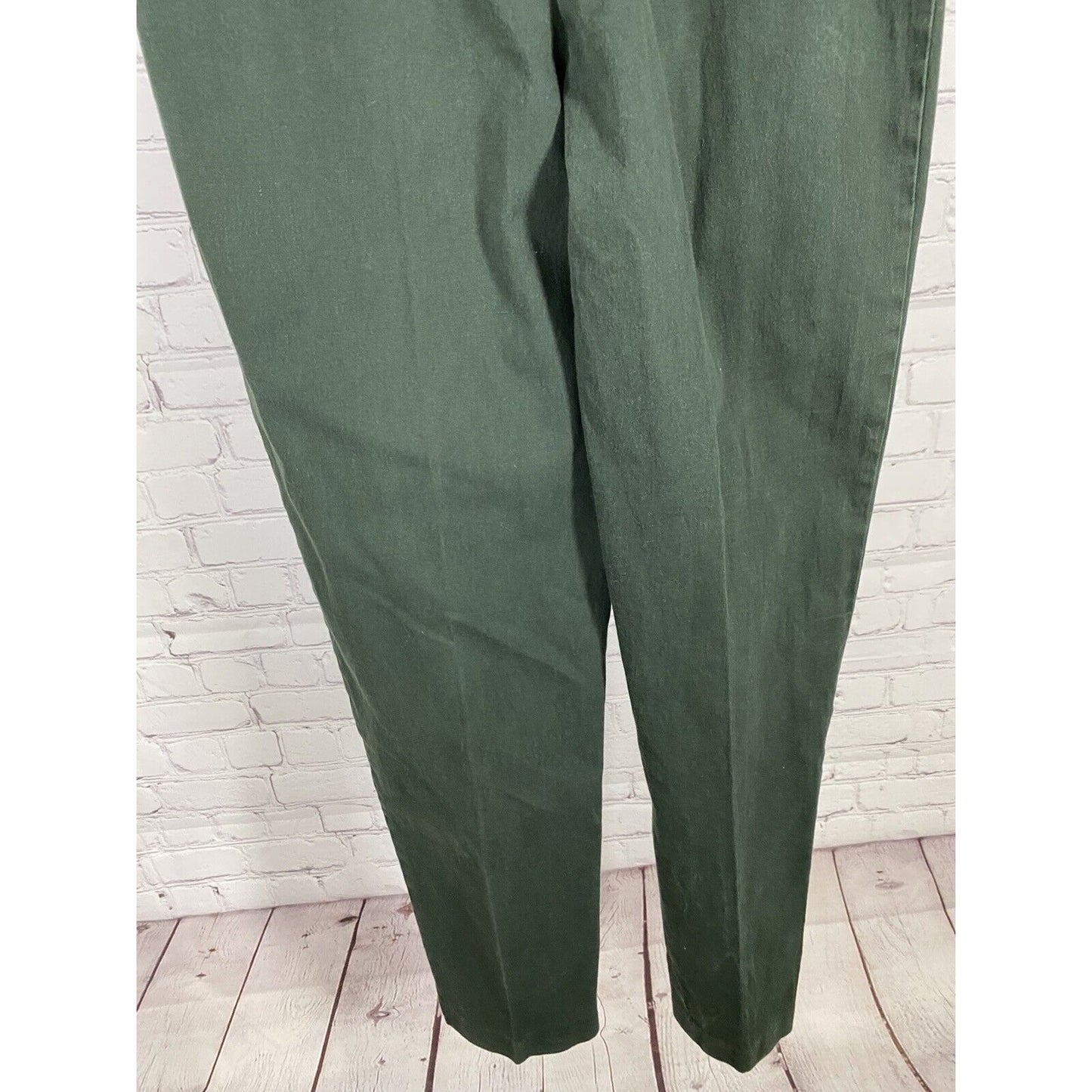 VTG David Paul Dark Green Cotton Blend Straight Leg Jeans Pants Size 10 (28x28)