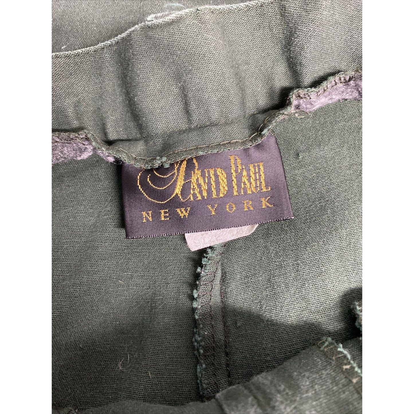 VTG David Paul Dark Green Cotton Blend Straight Leg Jeans Pants Size 10 (28x28)