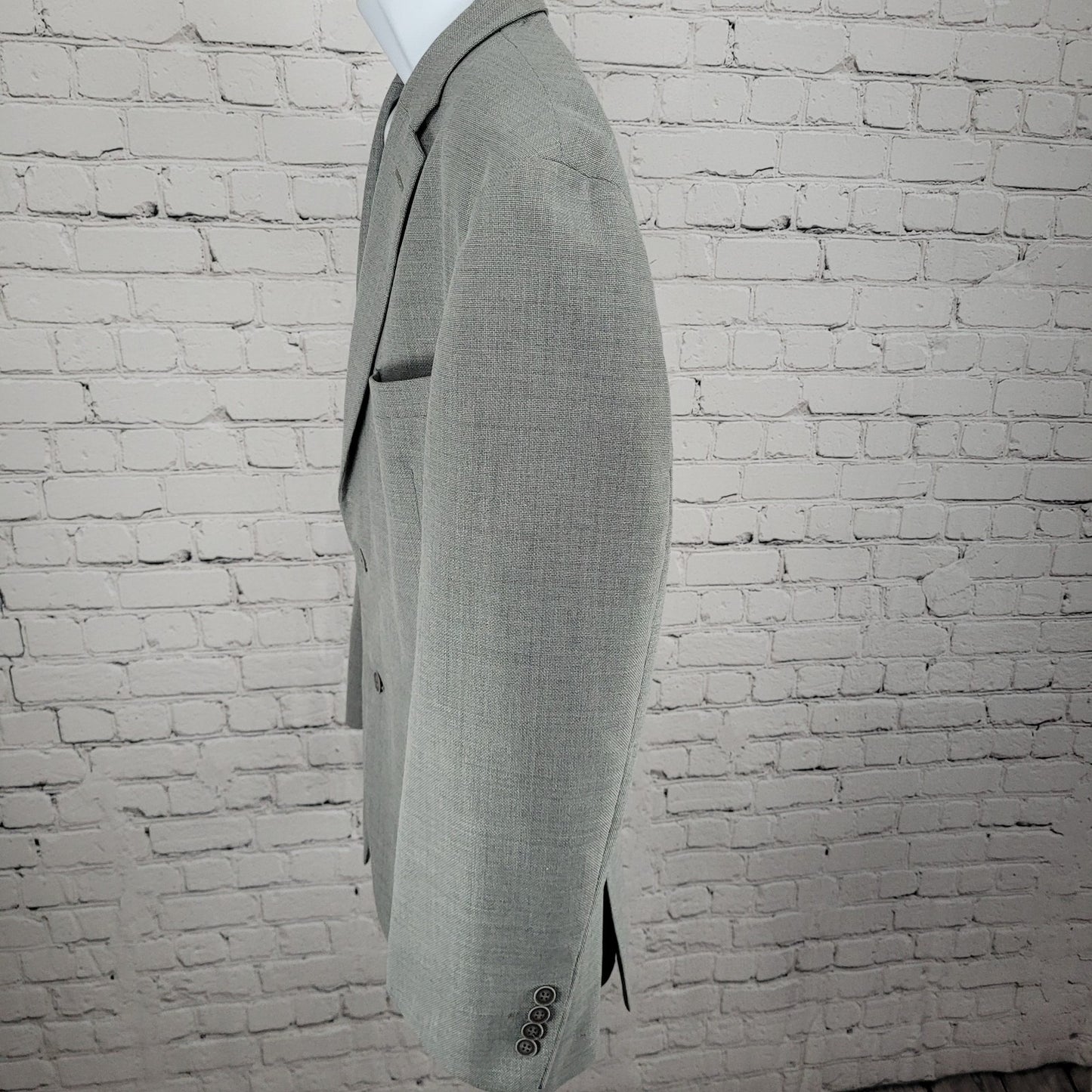 Tommy Hilfiger Grey Worsted Wool Stretch 2 Button Blazer Sports Coat Size 44R