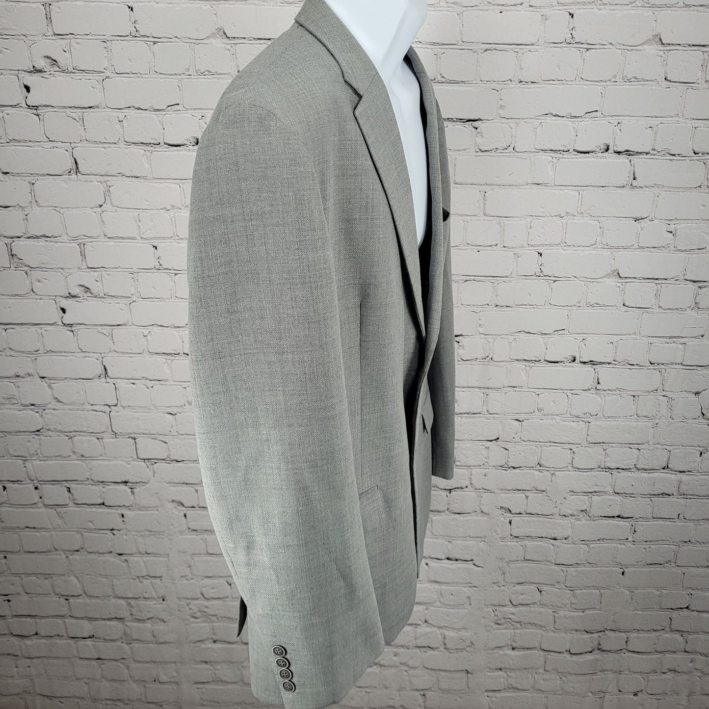 Tommy Hilfiger Grey Worsted Wool Stretch 2 Button Blazer Sports Coat Size 44R
