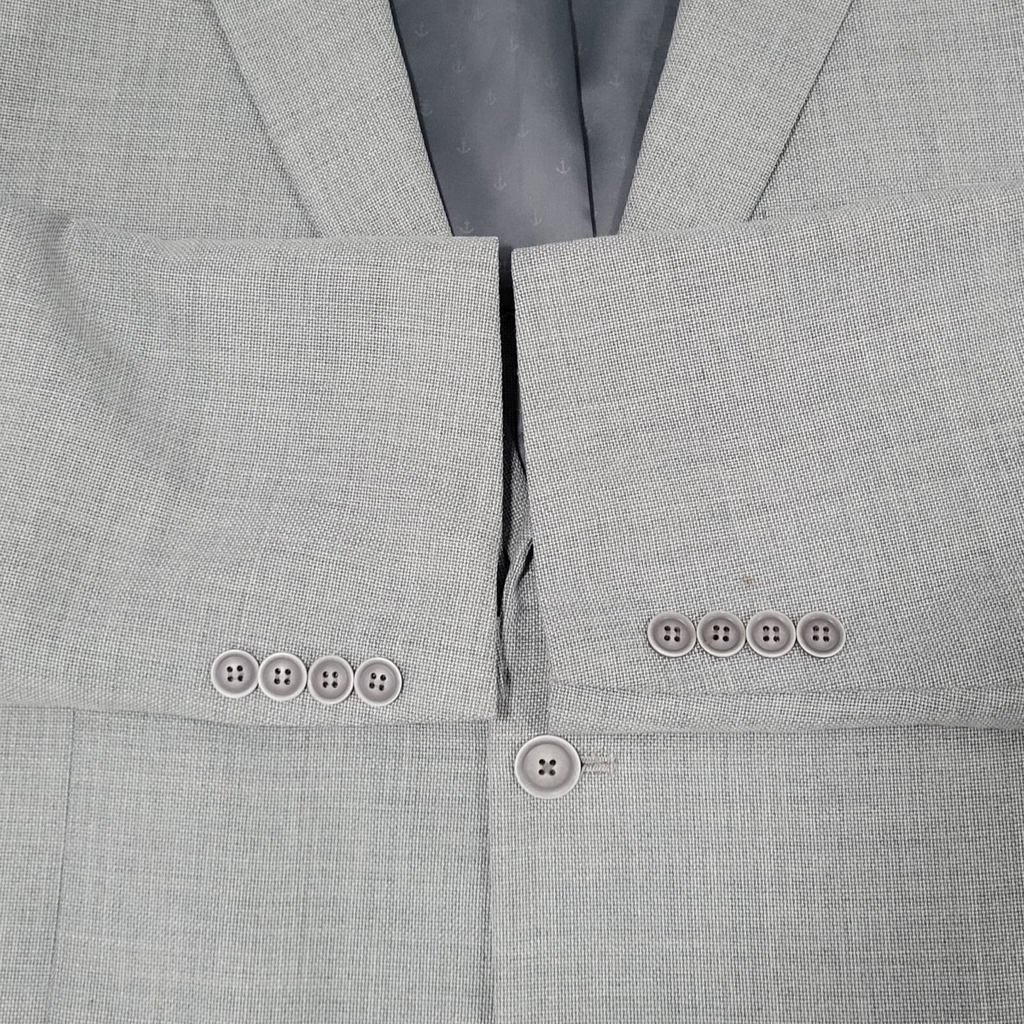 Tommy Hilfiger Grey Worsted Wool Stretch 2 Button Blazer Sports Coat Size 44R
