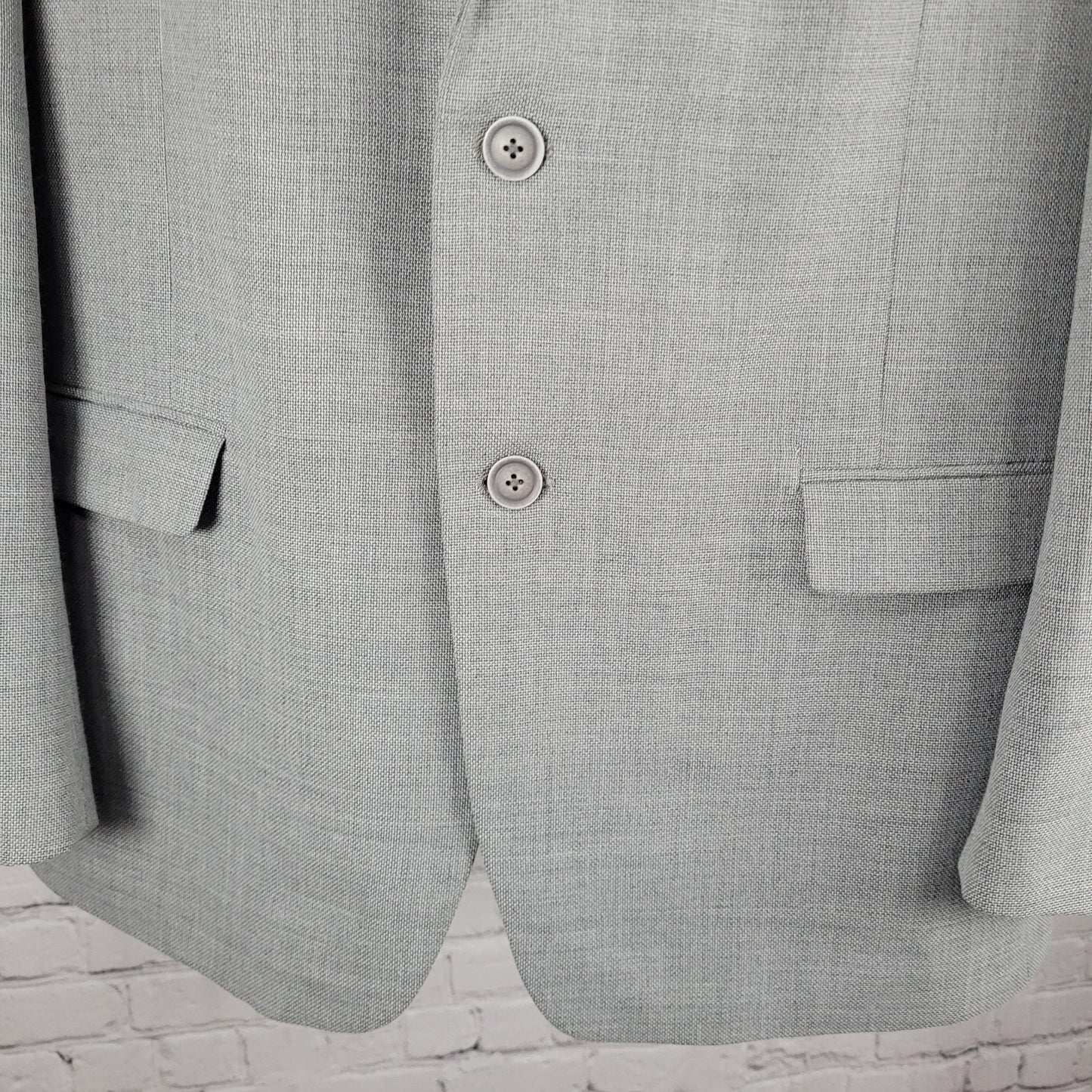 Tommy Hilfiger Grey Worsted Wool Stretch 2 Button Blazer Sports Coat Size 44R