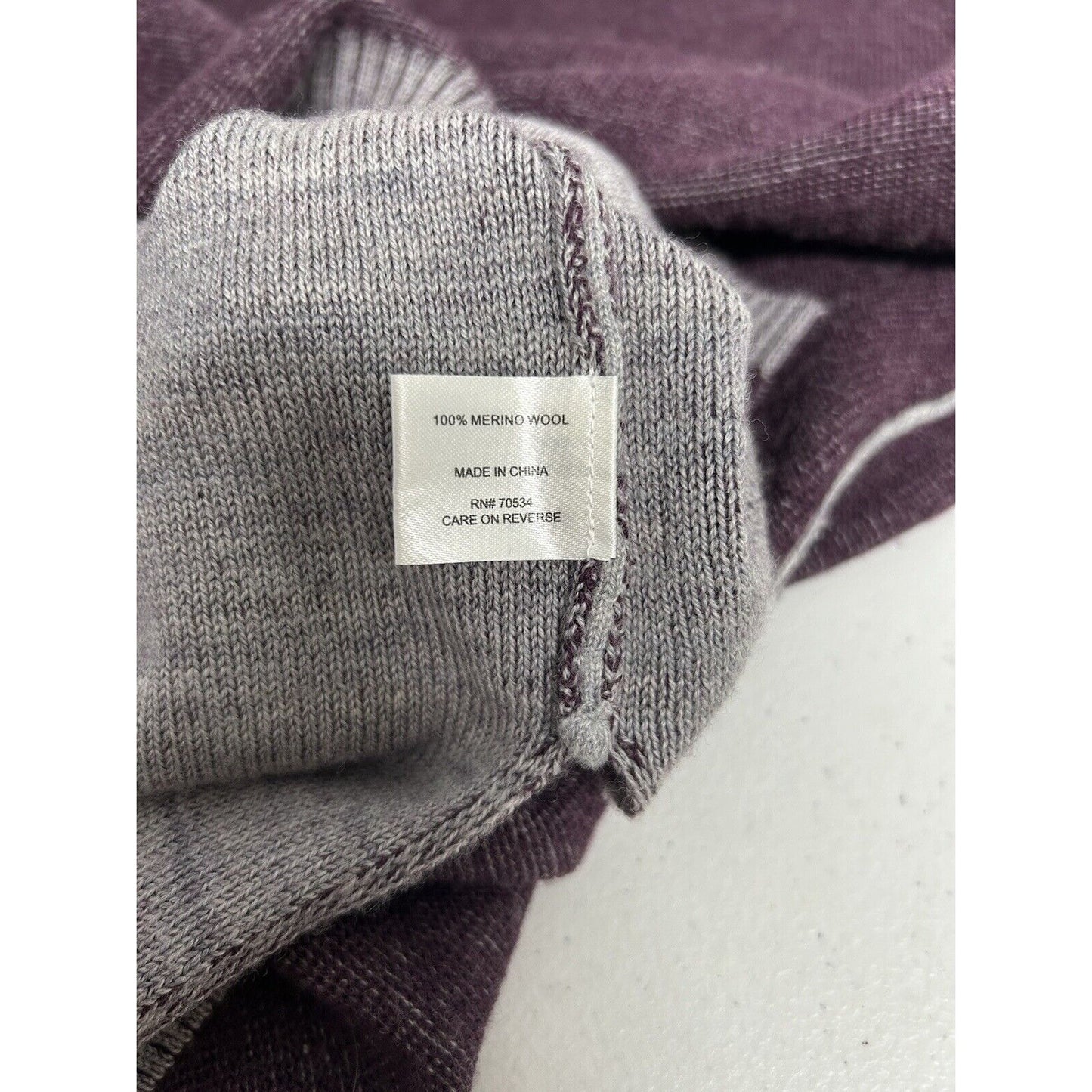 Orvis Purple Pullover 100% Wool Long Sleeve Knee Length Sweater Dress Size XS