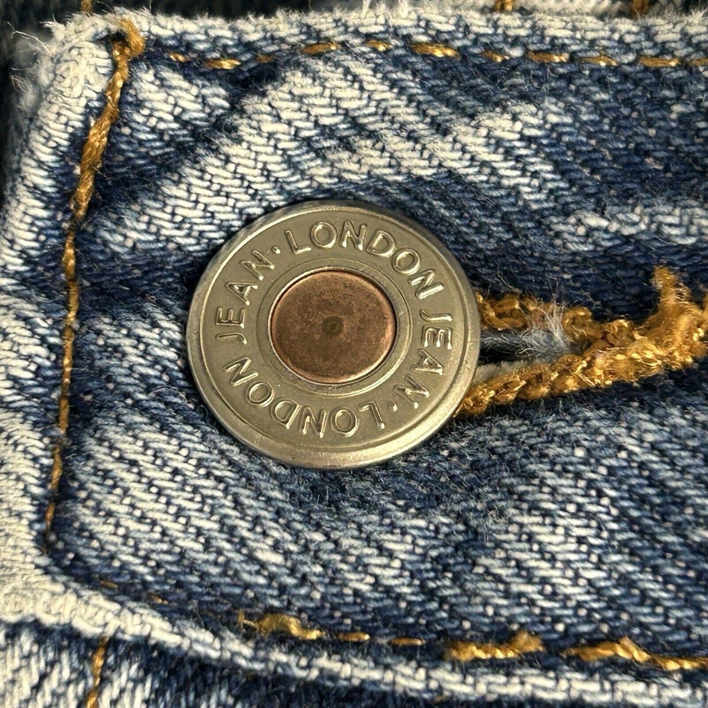 VTG London Jean Blue 100% Cotton 4 Button Mid Rise Made In US Capri Pants Size 8
