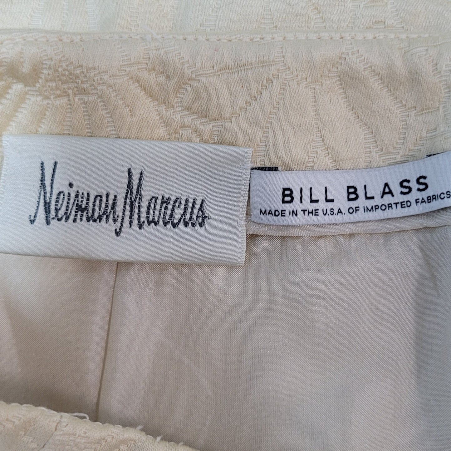 VTG Neiman Marcus Bill Blass Yellow Floral Pencil Skirt USA Made Size XS (29x21)