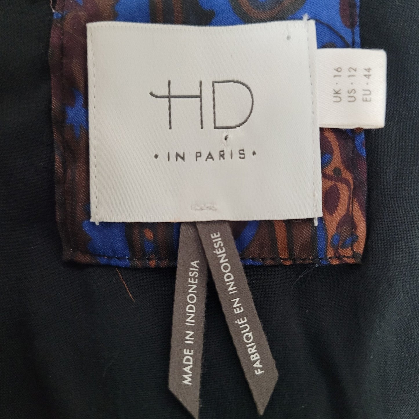 HD In Paris Anthropologie Colorblock Silk Blend Velvet Print Wrap Dress Size 12