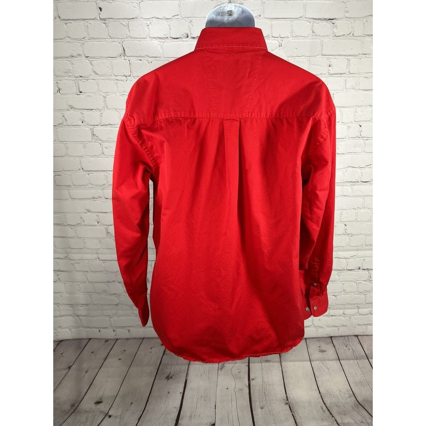 Wrangler George Strait Cowboy Cut Red Long Sleeve Button Up Shirt Men’s M