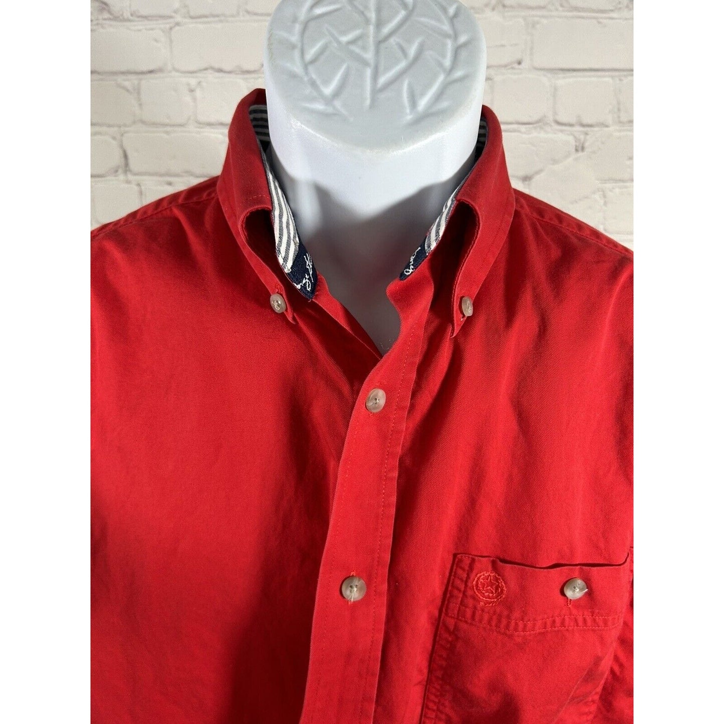 Wrangler George Strait Cowboy Cut Red Long Sleeve Button Up Shirt Men’s M