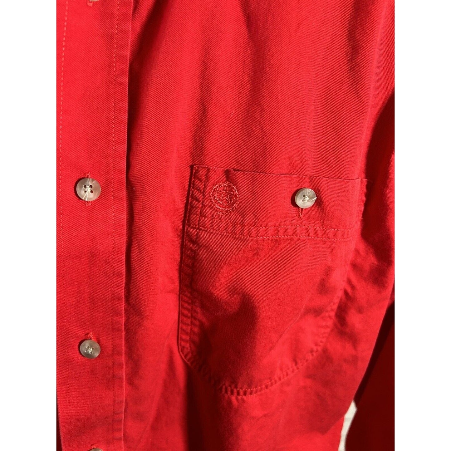 Wrangler George Strait Cowboy Cut Red Long Sleeve Button Up Shirt Men’s M