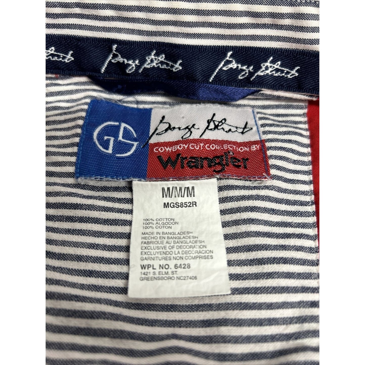 Wrangler George Strait Cowboy Cut Red Long Sleeve Button Up Shirt Men’s M