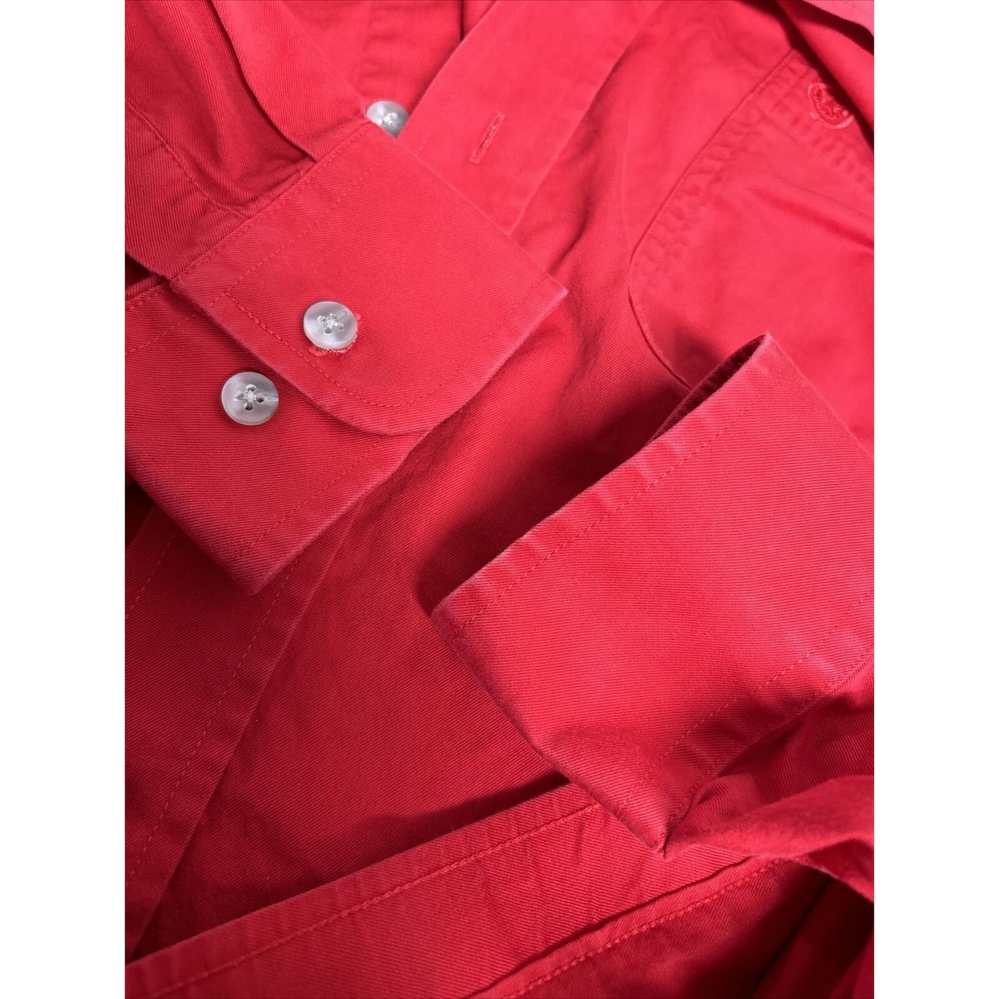 Wrangler George Strait Cowboy Cut Red Long Sleeve Button Up Shirt Men’s M