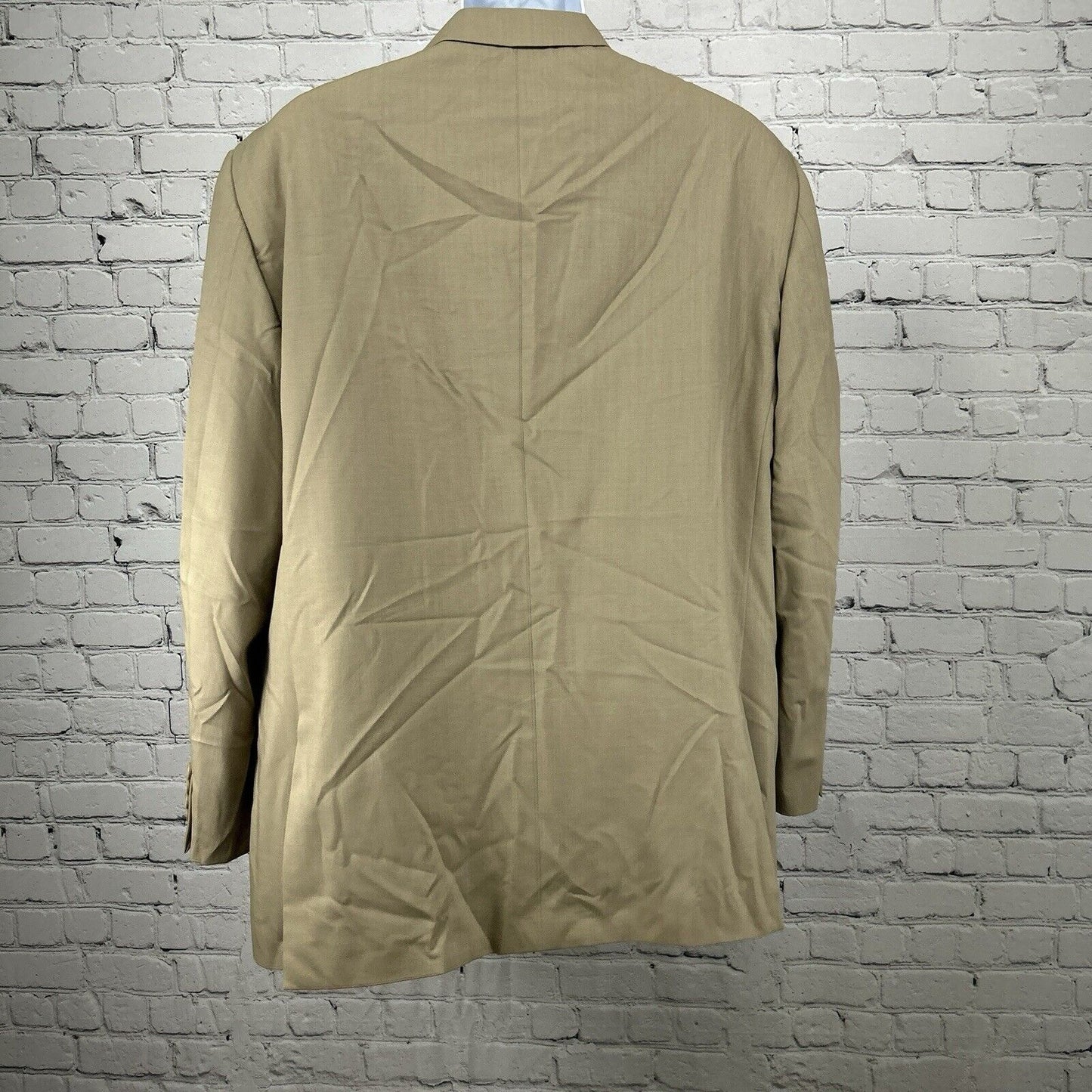 Emanuel Ungaro Nude Beige 2 Button Double Vented Long Sleeve Sport Coat Size 46R