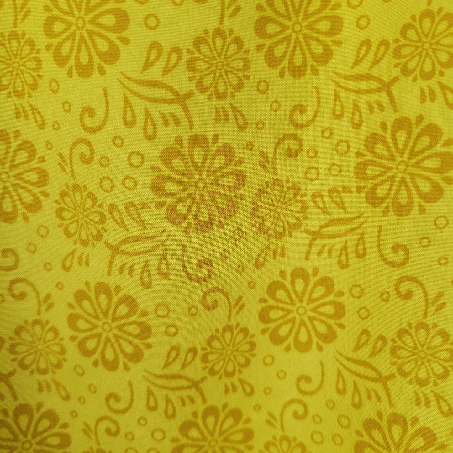 Sante Classics Yellow Floral Glitter Colorful Kaftan India Made Dress O/S