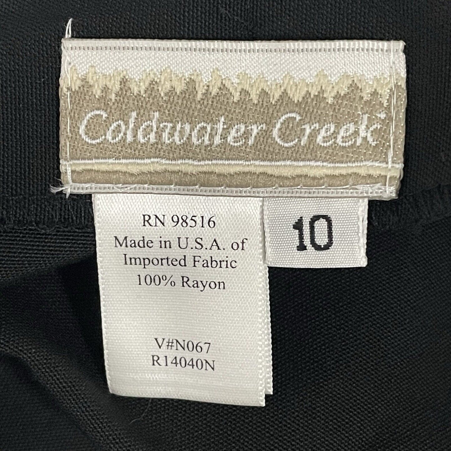 VTG Coldwater Creek Black Wrap Button Maxi Pencil Fringe Skirt USA Made Size 10