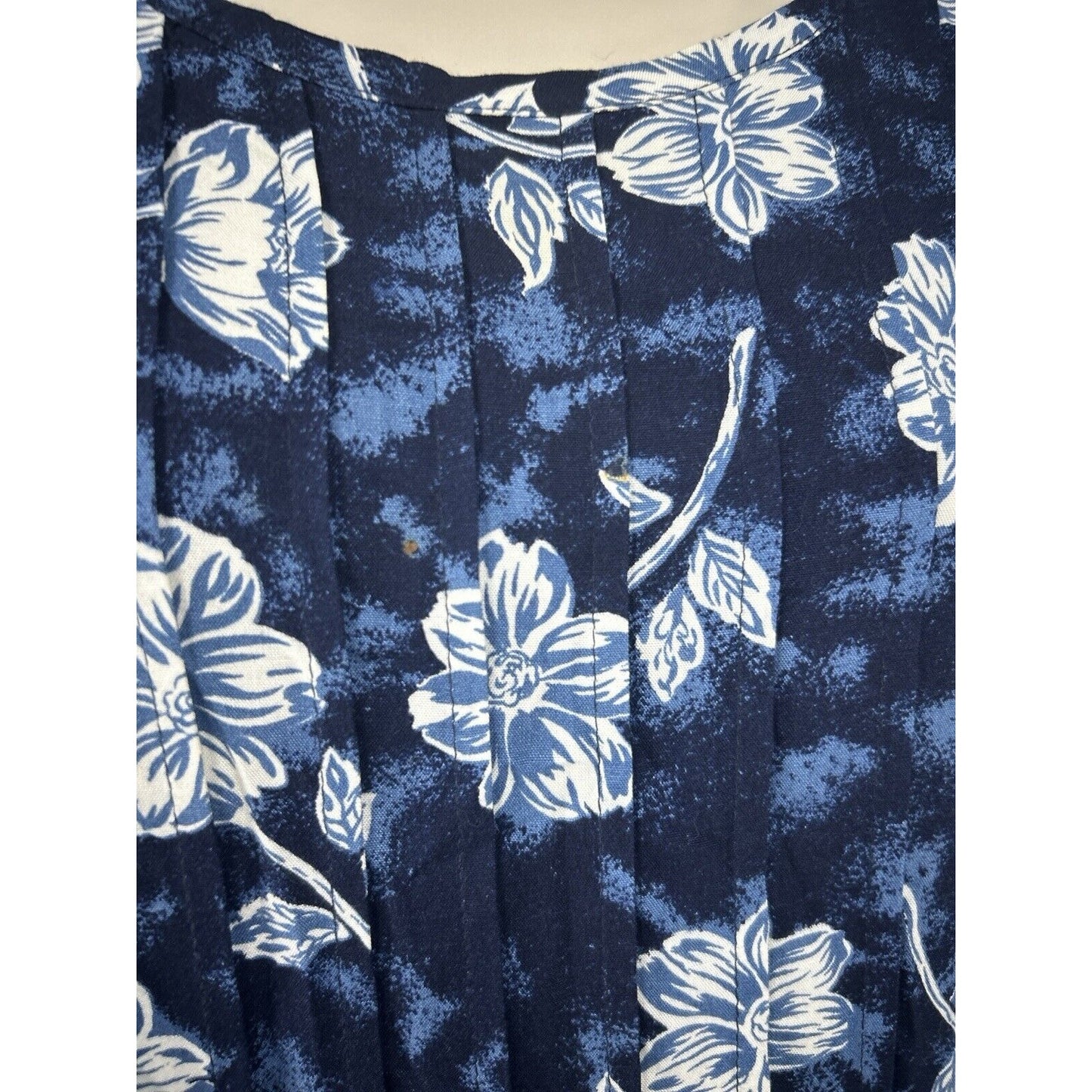 Brett Alixander Blue Hawaiian Adjustable Waist Short Sleeve Maxi Mumu Size 10