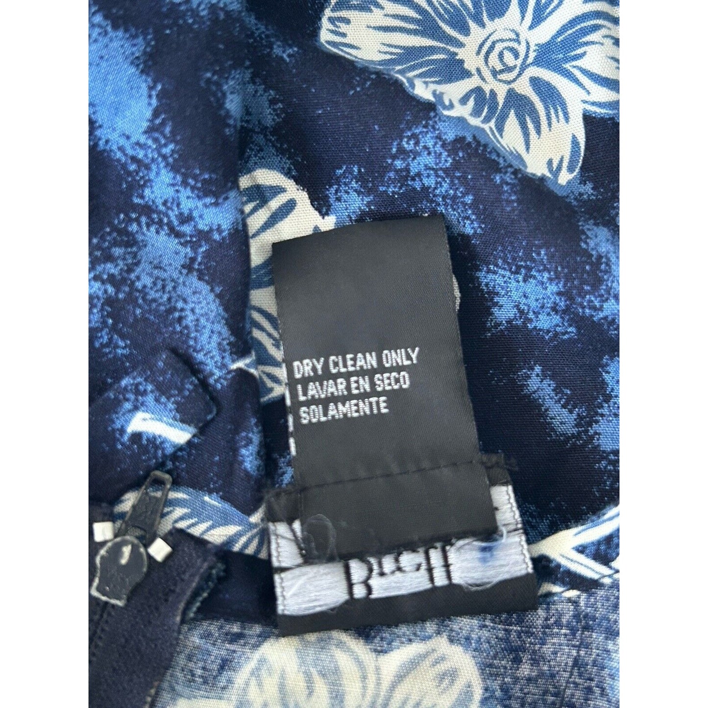 Brett Alixander Blue Hawaiian Adjustable Waist Short Sleeve Maxi Mumu Size 10
