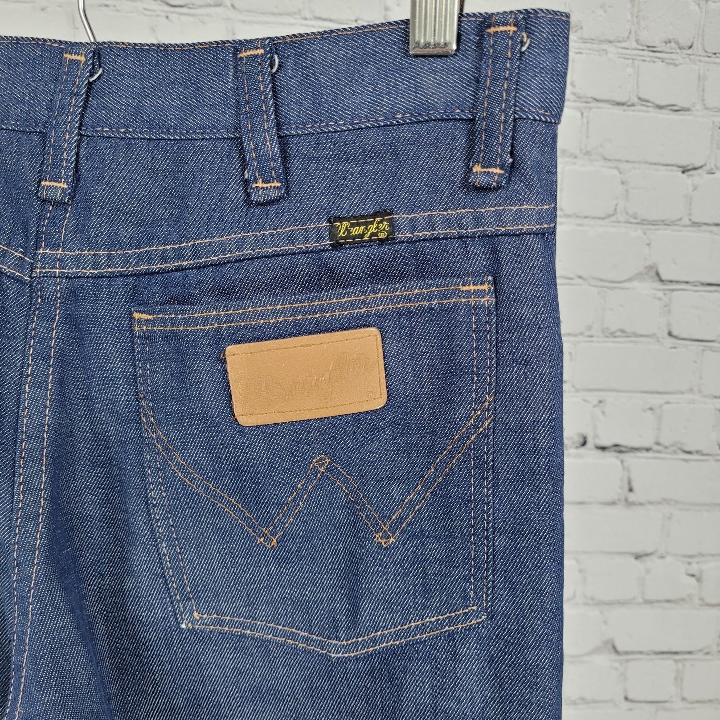 VTG Wrangler Blue Denim Western Cowboy Medium Wash Bootcut Jeans Size 28x34