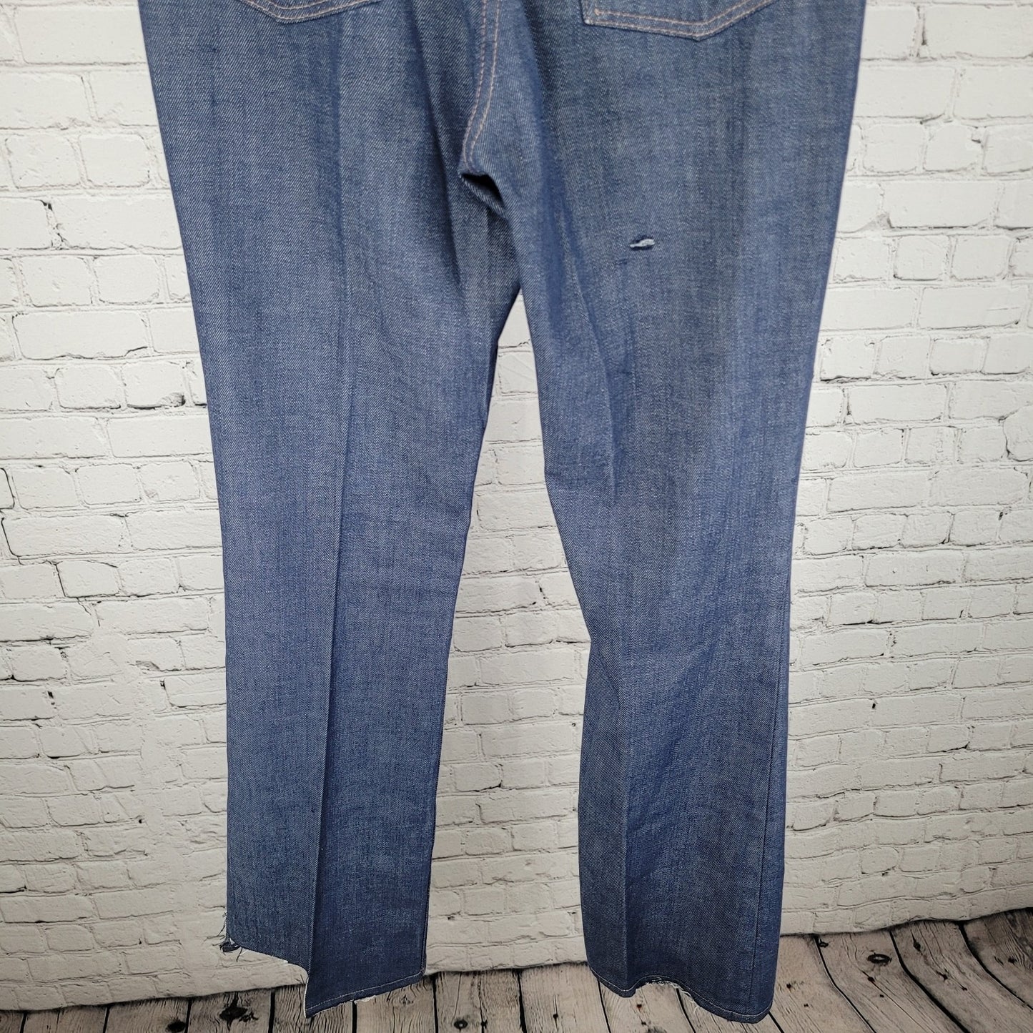 VTG Wrangler Blue Denim Western Cowboy Medium Wash Bootcut Jeans Size 28x34