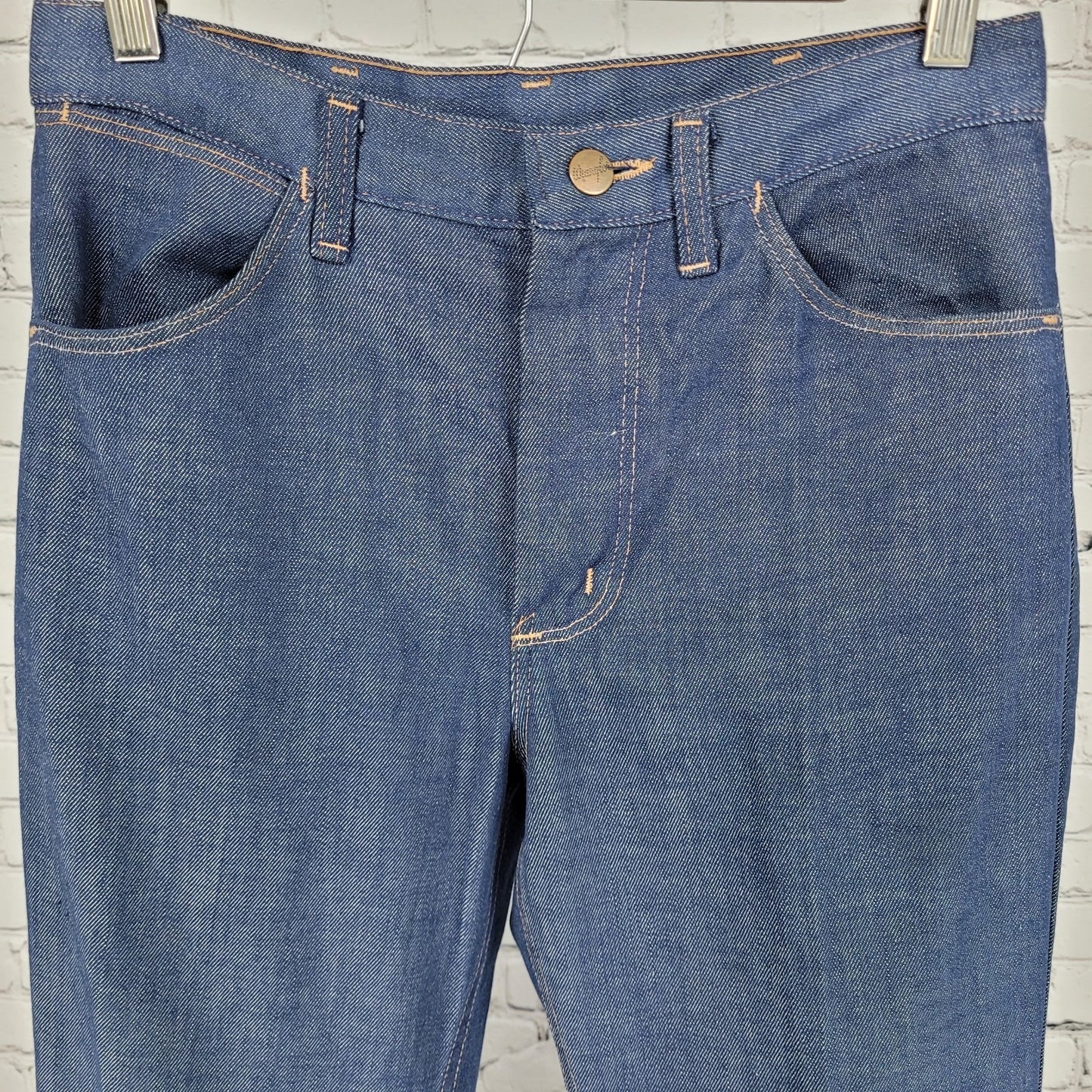 VTG Wrangler Blue Denim Western Cowboy Medium Wash Bootcut Jeans Size 28x34