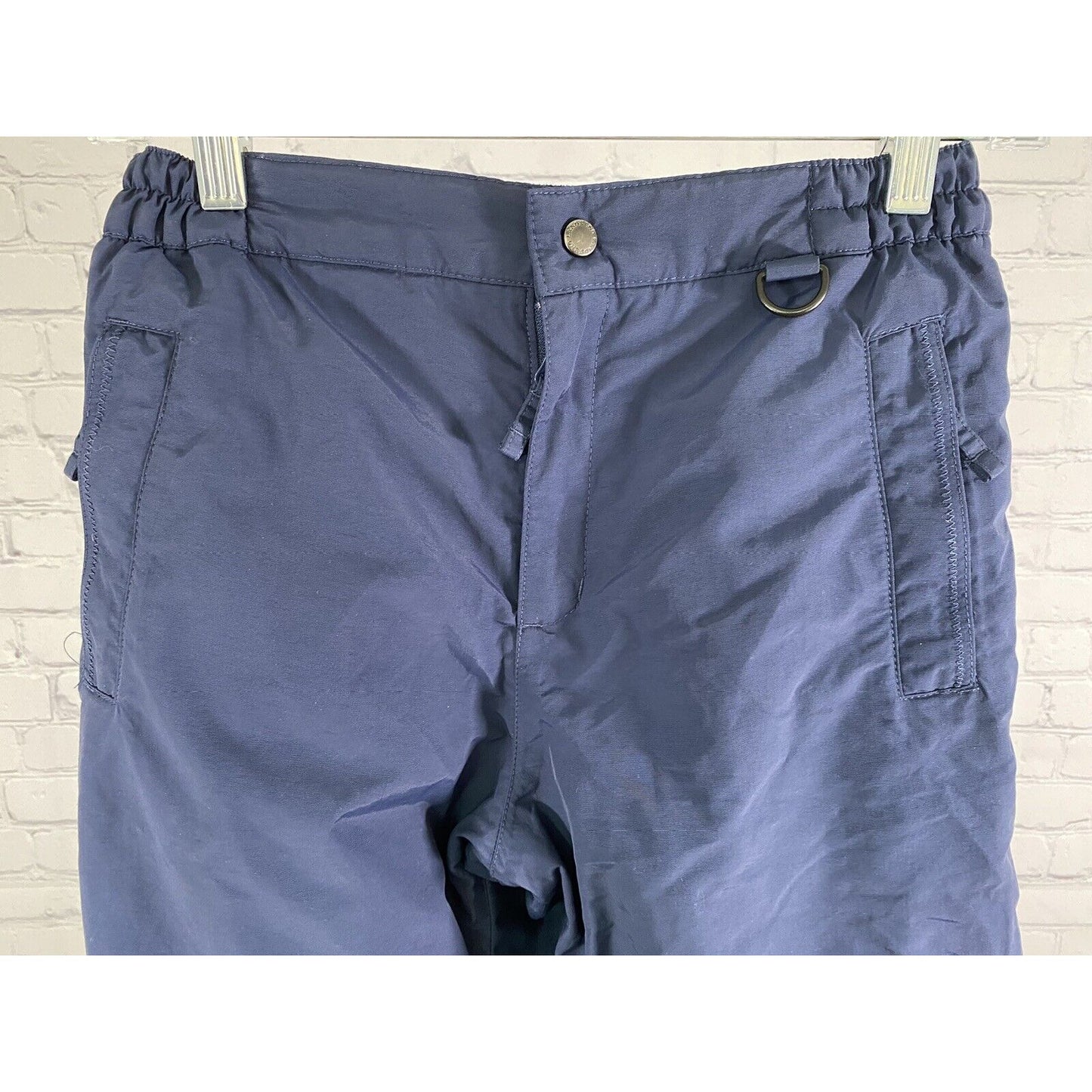 Lands End Squall Dark Blue Insulated Zip Pockets Snow Board Ski Pants Youth 12