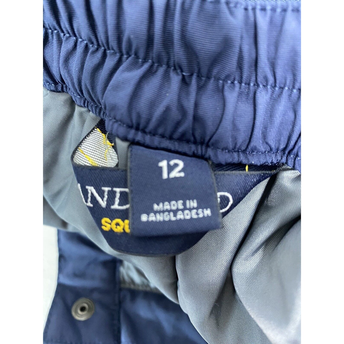 Lands End Squall Dark Blue Insulated Zip Pockets Snow Board Ski Pants Youth 12