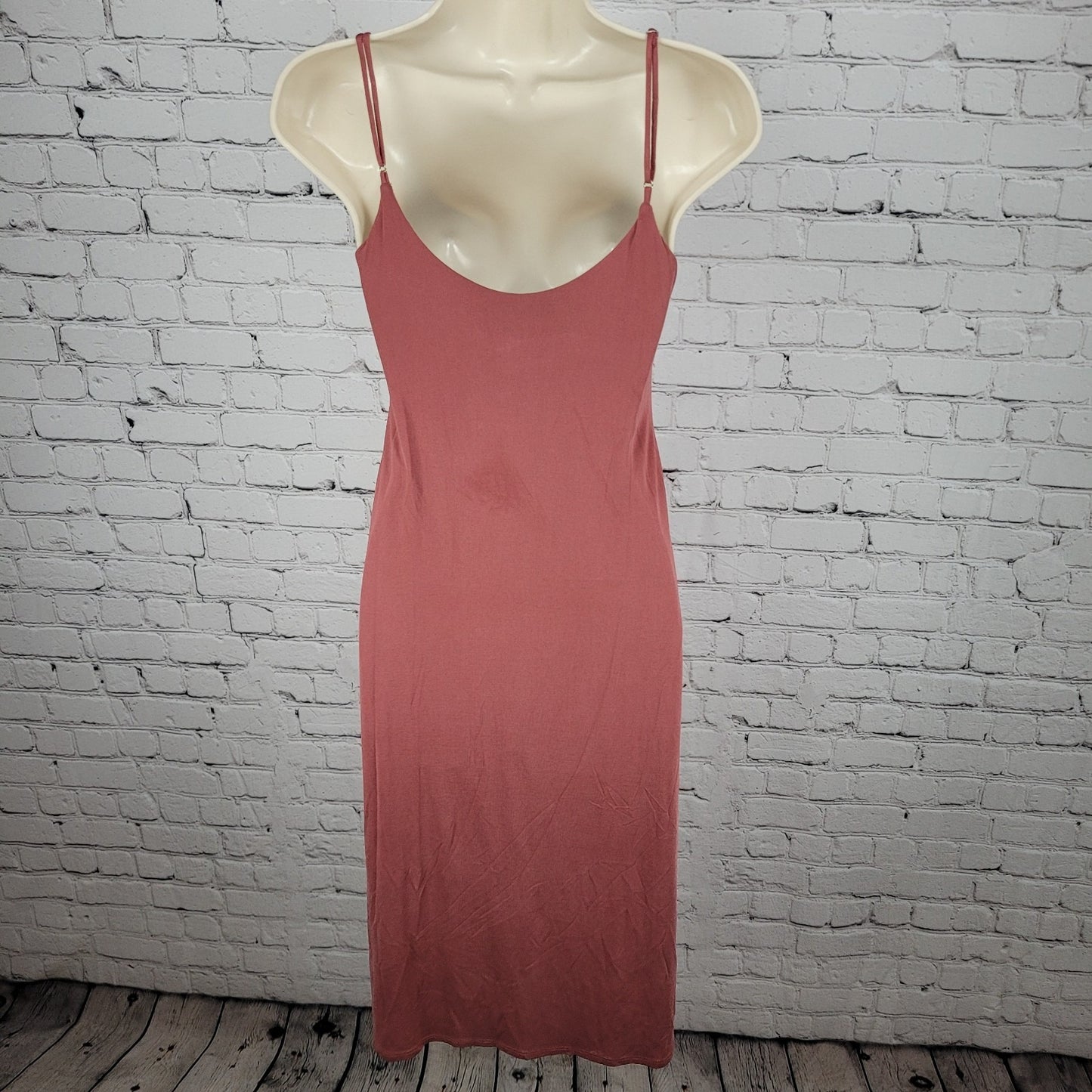 Urban Outfitters Muted Red Sleeveless Soft Stretch Slip Dress Size Small S