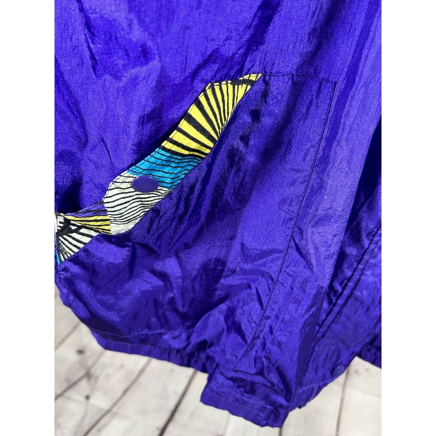 VTG Honors Plus Size Purple Full Zip Retro Windbreaker Jacket Women’s 2X