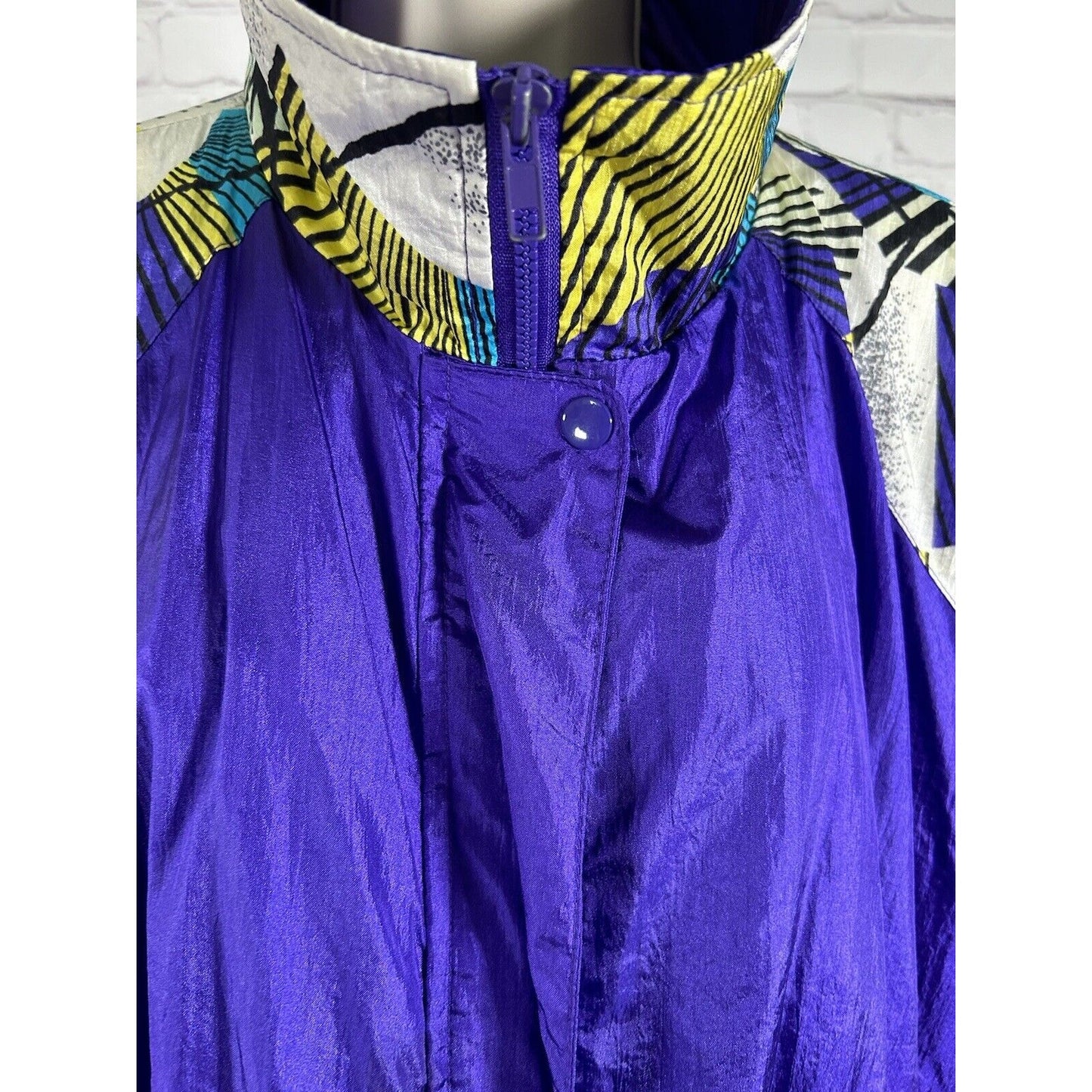 VTG Honors Plus Size Purple Full Zip Retro Windbreaker Jacket Women’s 2X