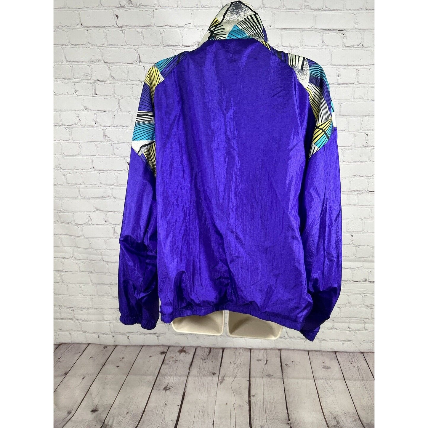 VTG Honors Plus Size Purple Full Zip Retro Windbreaker Jacket Women’s 2X