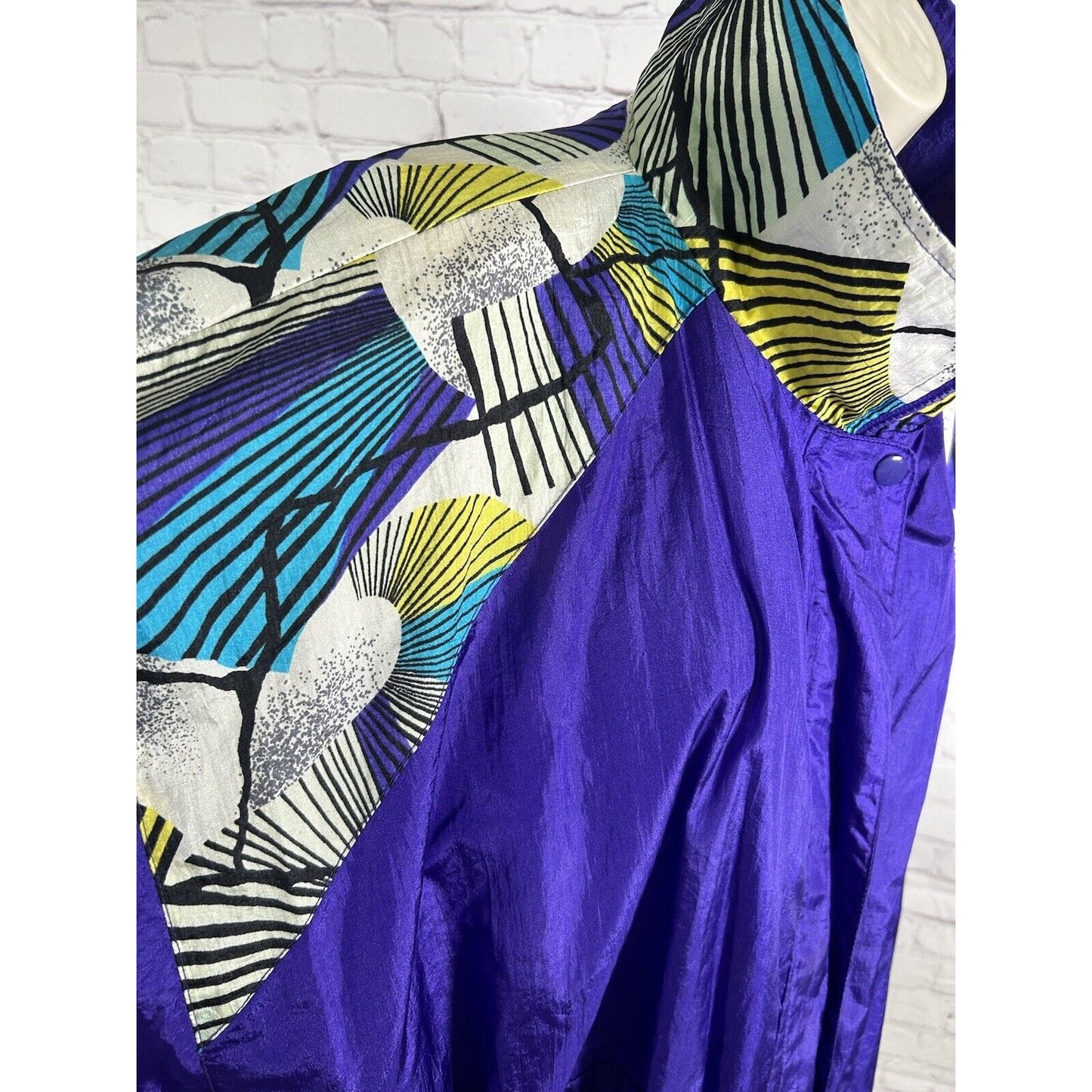 VTG Honors Plus Size Purple Full Zip Retro Windbreaker Jacket Women’s 2X