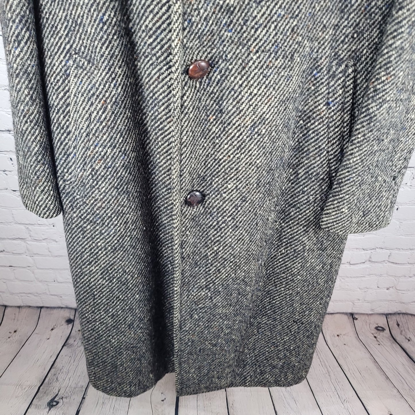 VTG Kencrest Kennedy's Tweed Sean Ficheador Handwoven Heavyweight Coat Size 42L