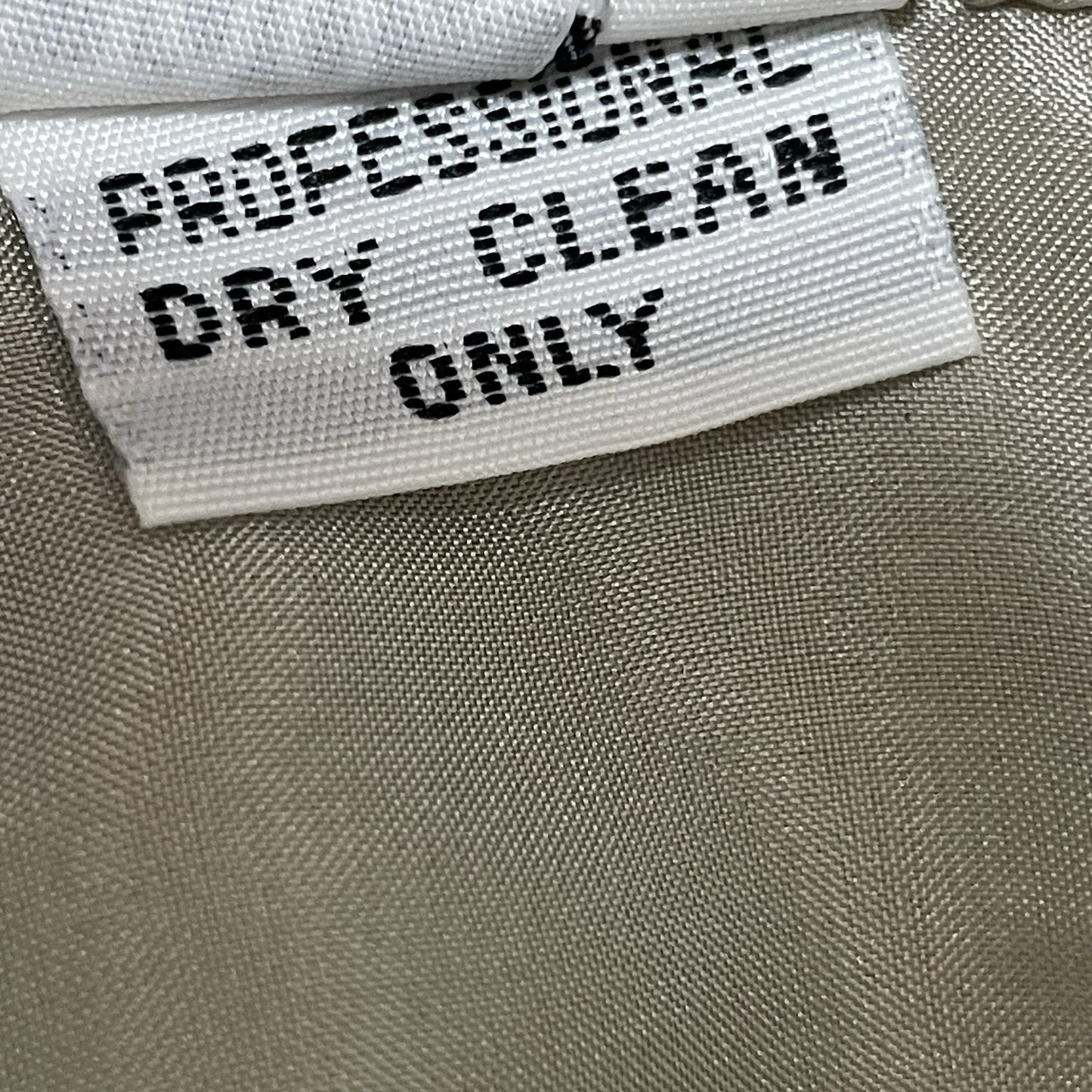 Stanley Korshak Beige 100% Silk Floral Accent Lined Jacket USA Made Size Medium