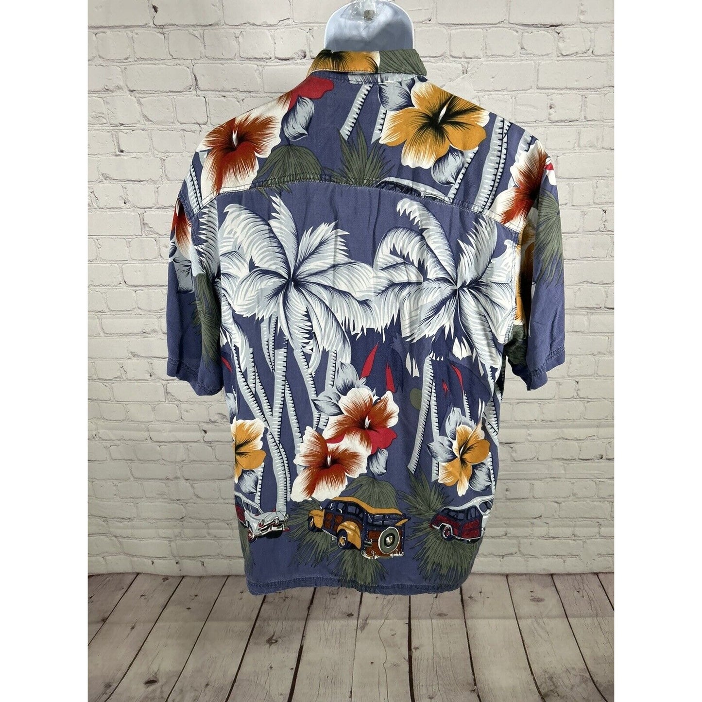 VTG Thums Up For Him Sportswear Floral Hawaiian Button Down Shirt Men’s Size XL